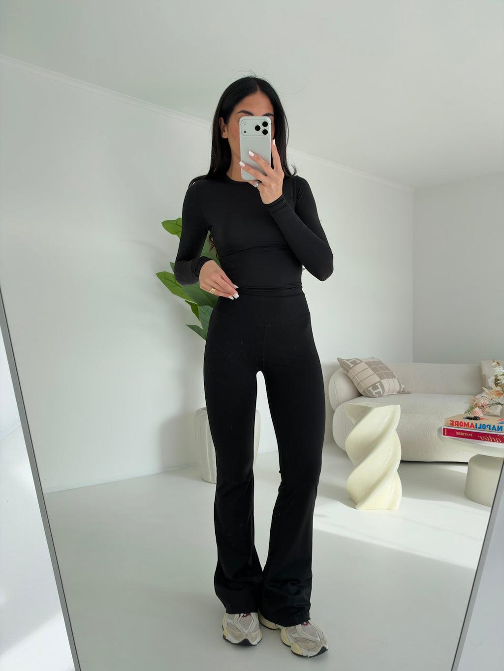 SHR625-1-LEGGINS A ZAMPA NERO