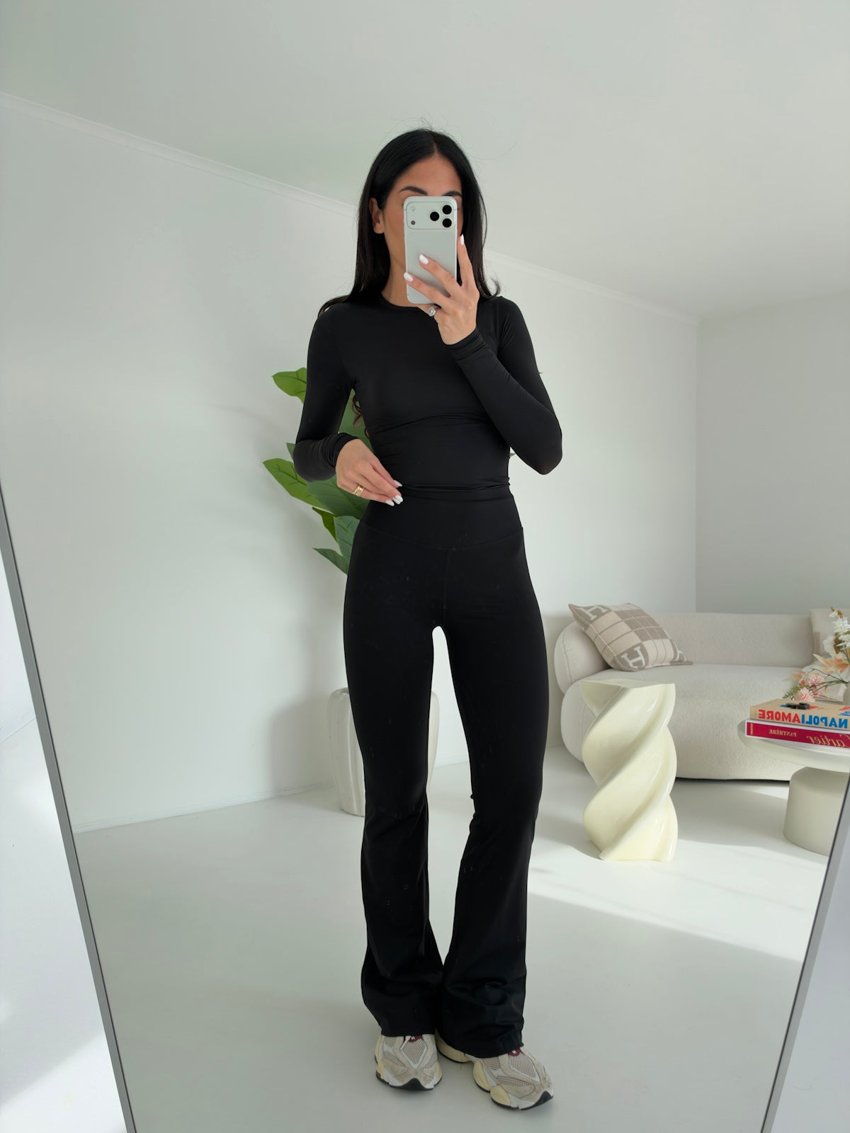 SHR625-1-LEGGINS A ZAMPA NERO