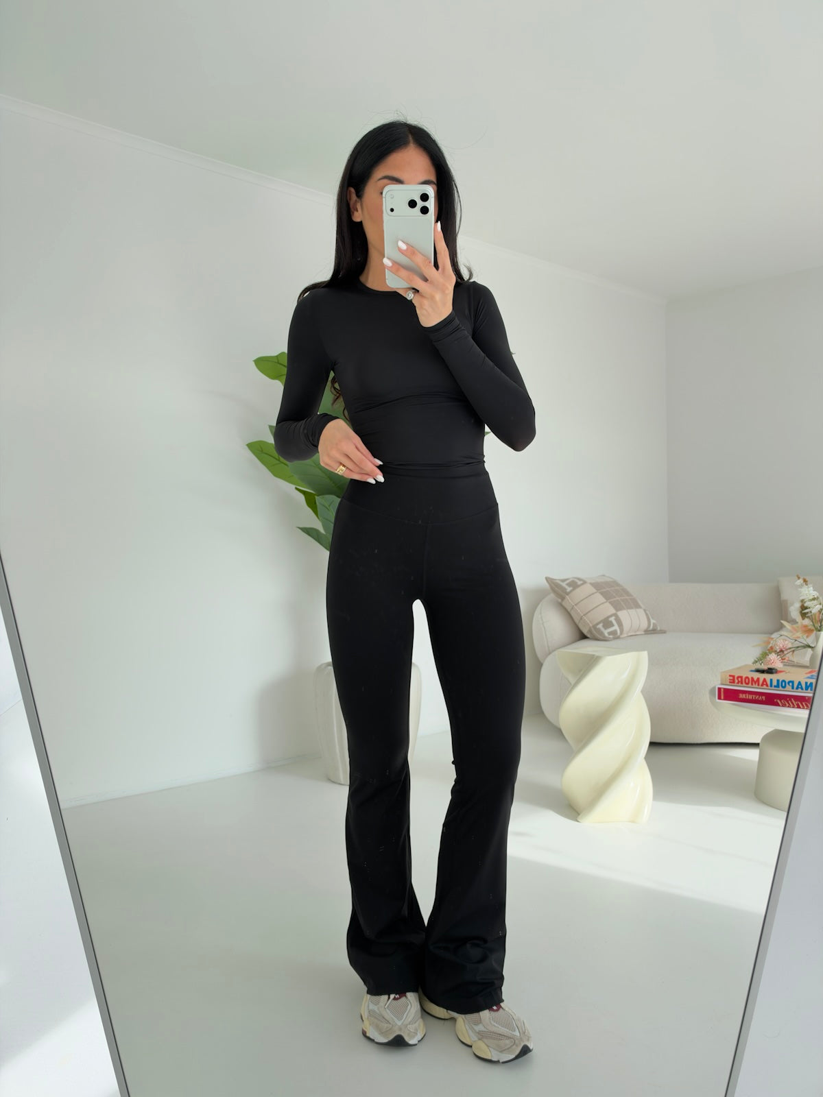 SHR625-1-LEGGINS A ZAMPA NERO