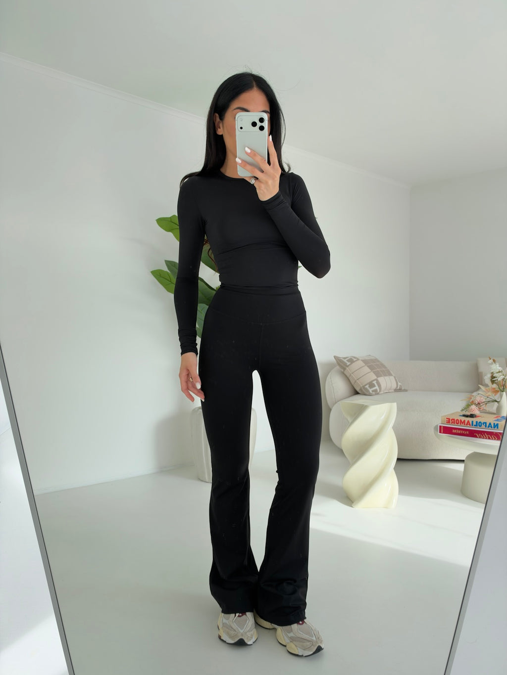 SHR625-1-LEGGINS A ZAMPA NERO