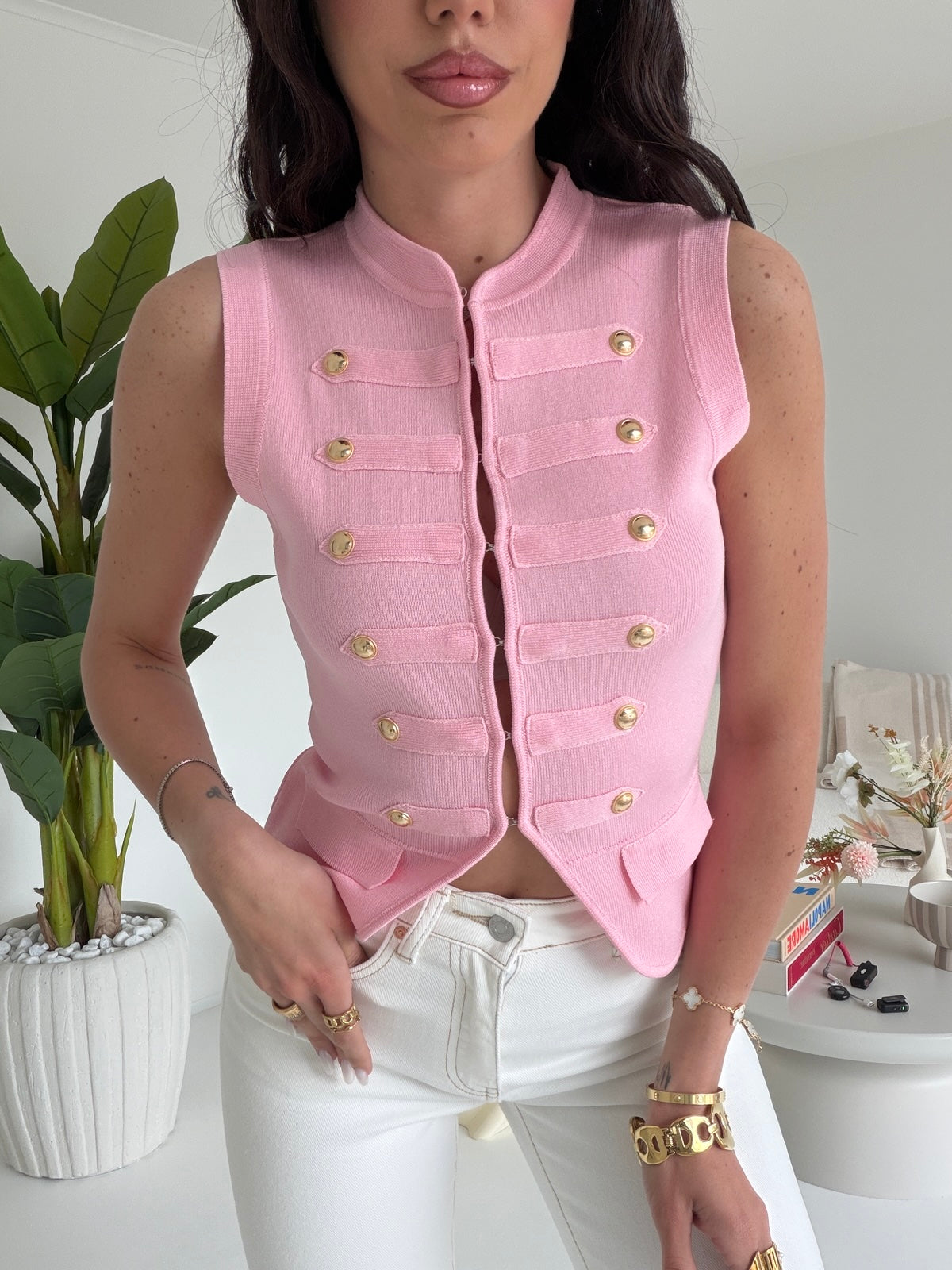 JL-090022-GILET BLOGGER PINK