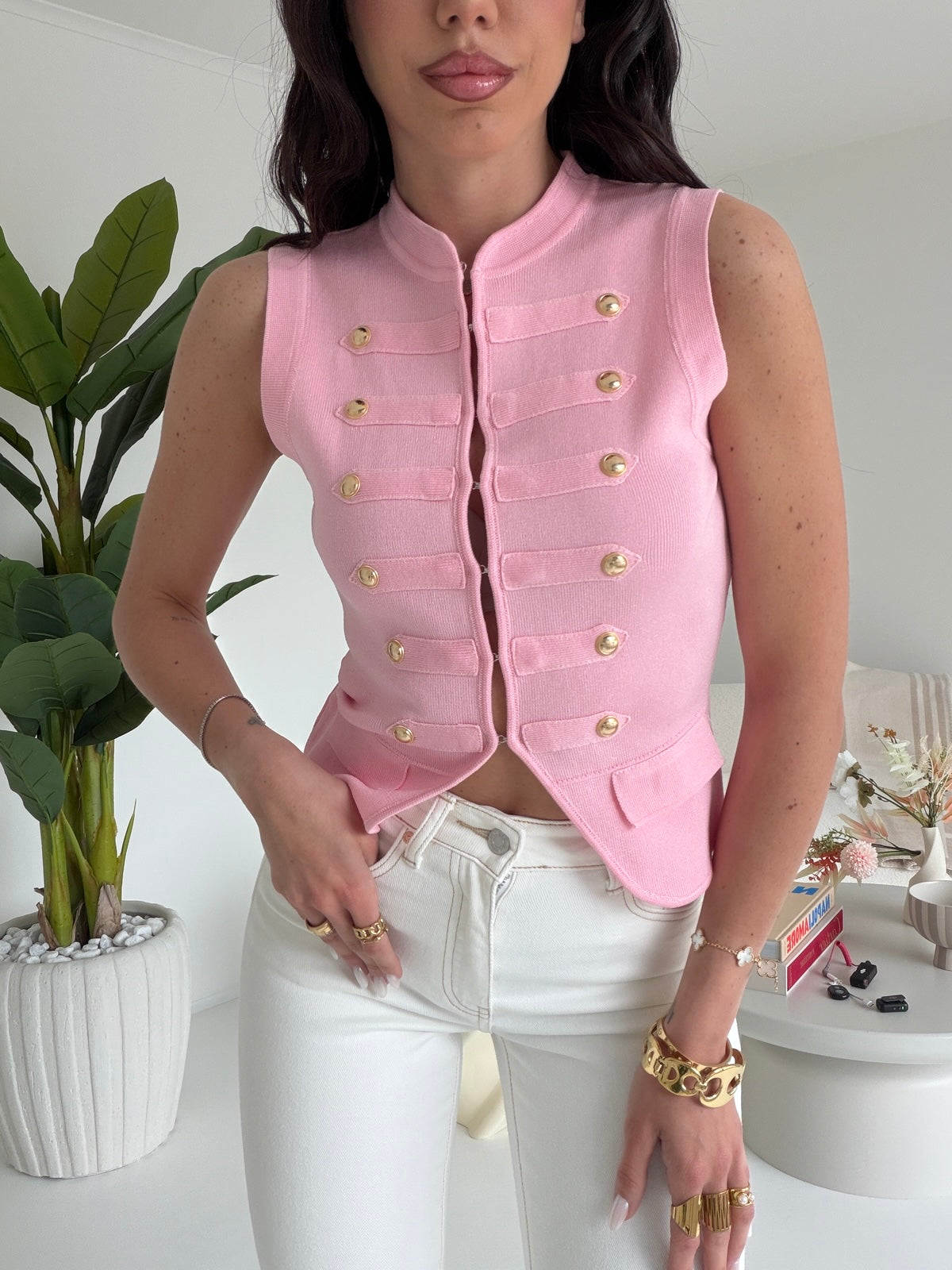 JL-090022-GILET BLOGGER PINK