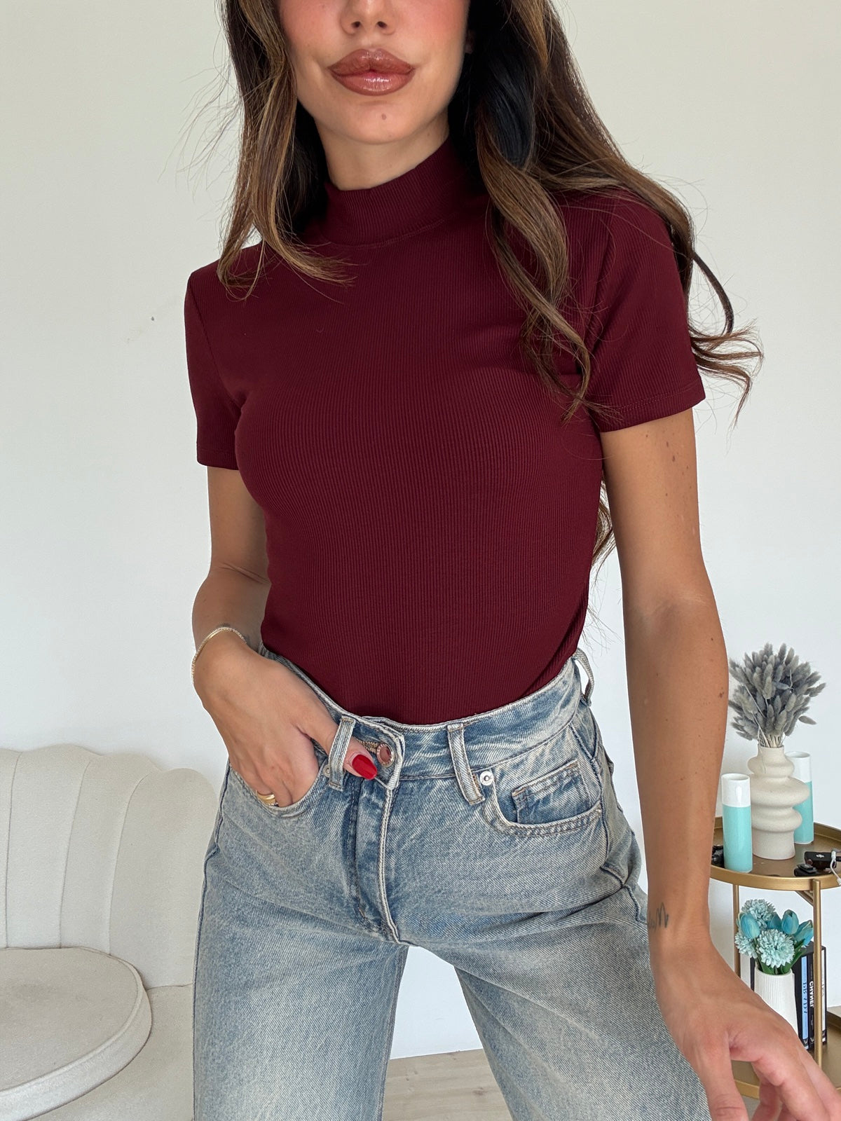 7840-MAGLIA BABY BORDEAUX