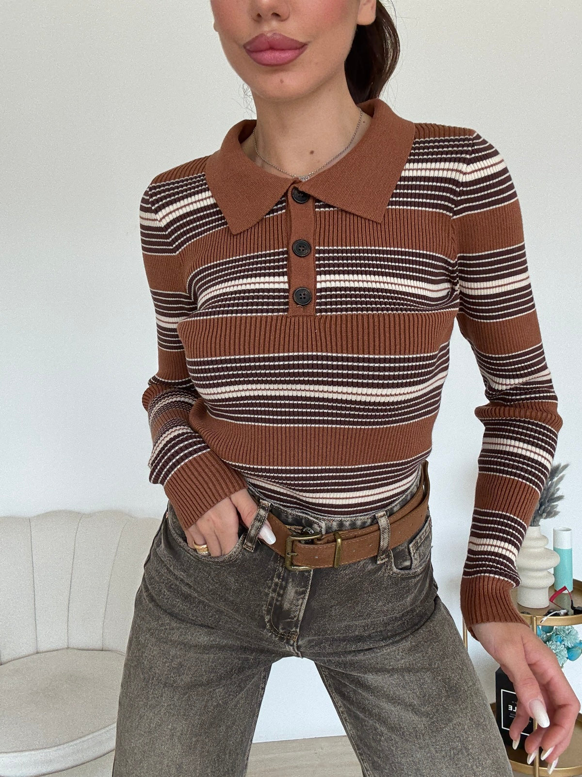 6869-POLO MINA CHOCO