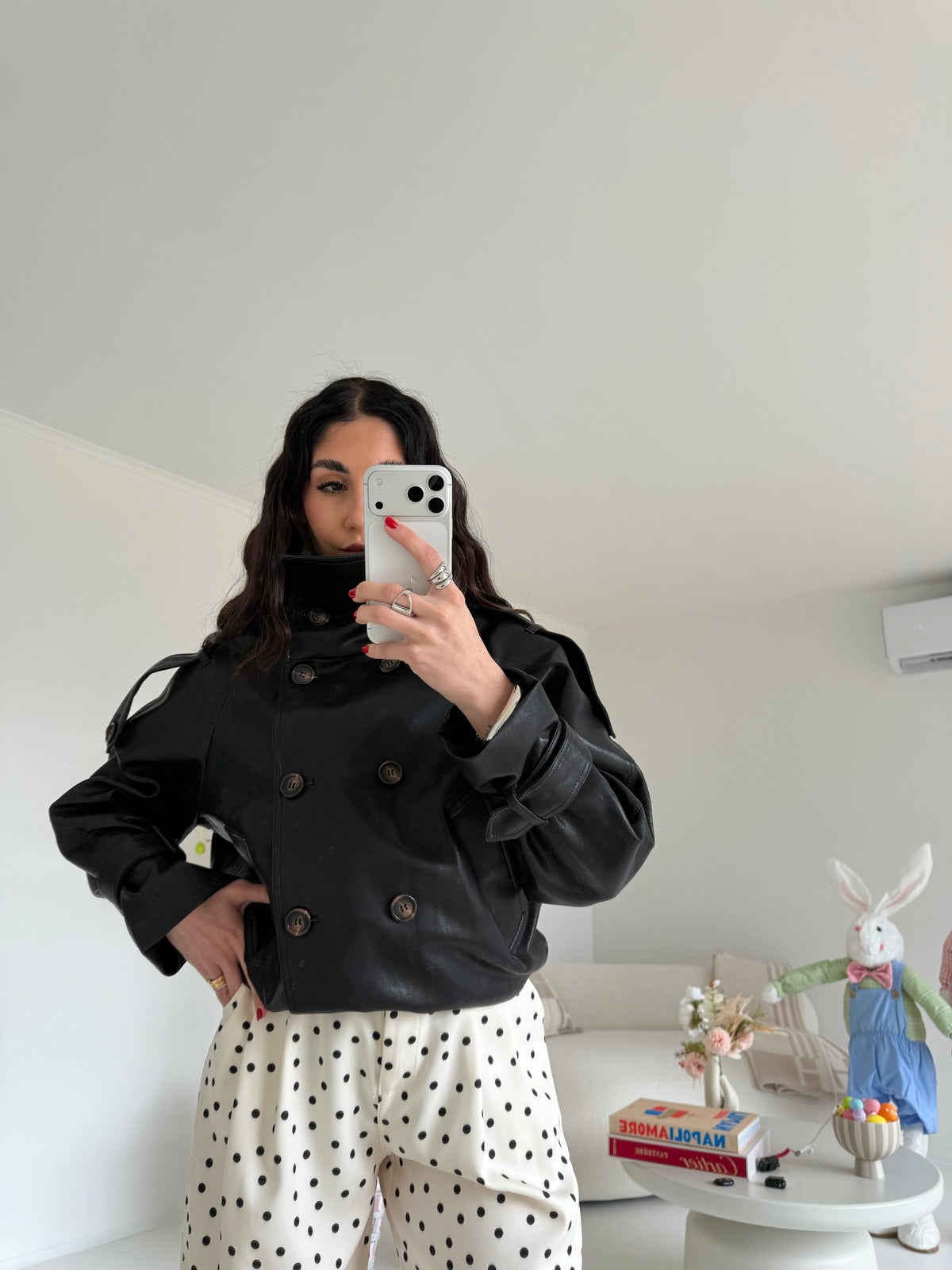 127-TRENCH SORAYA NERO