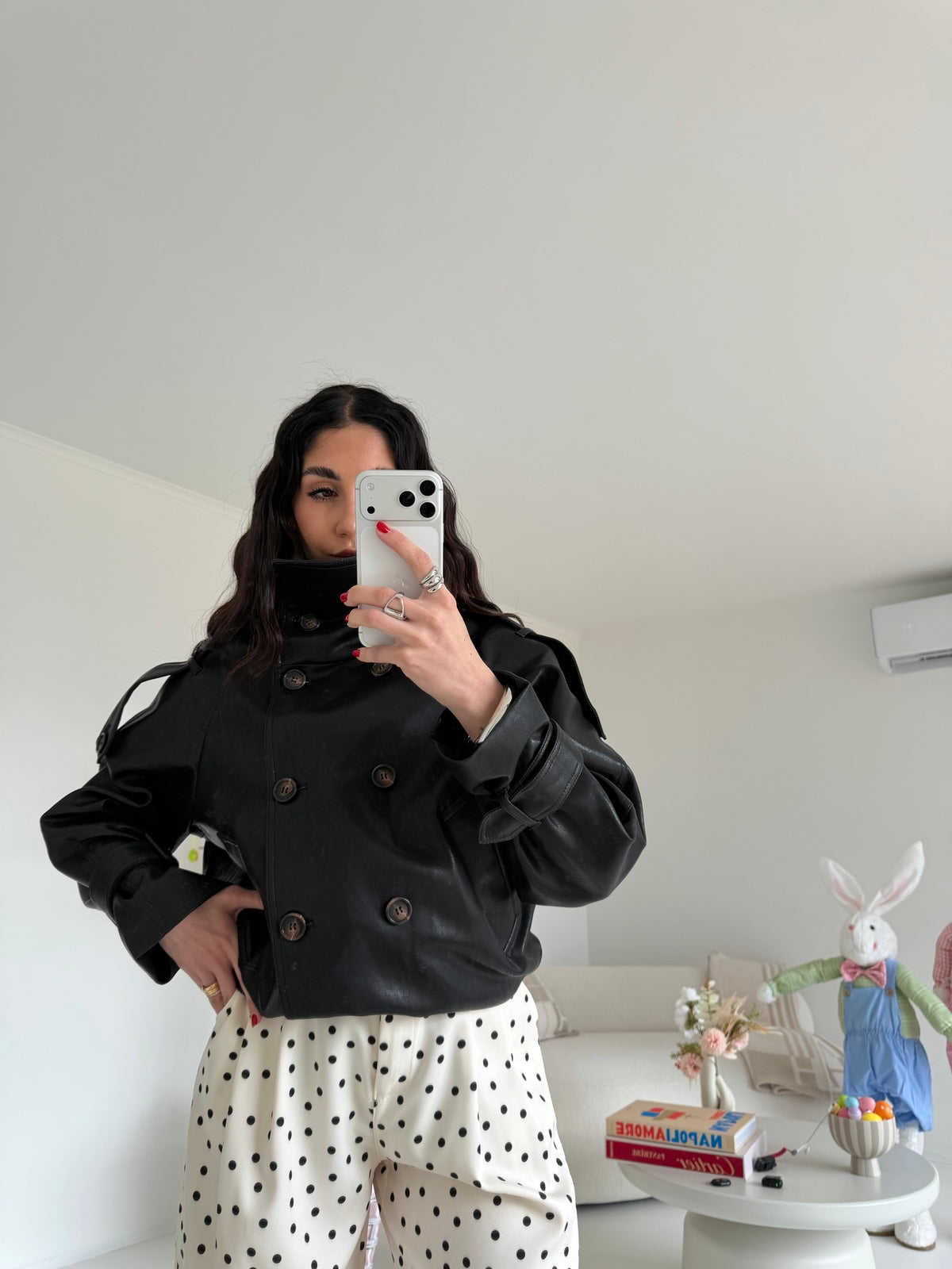 127-TRENCH SORAYA NERO