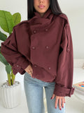 5846-MINI TRENCH NALI MATTONE