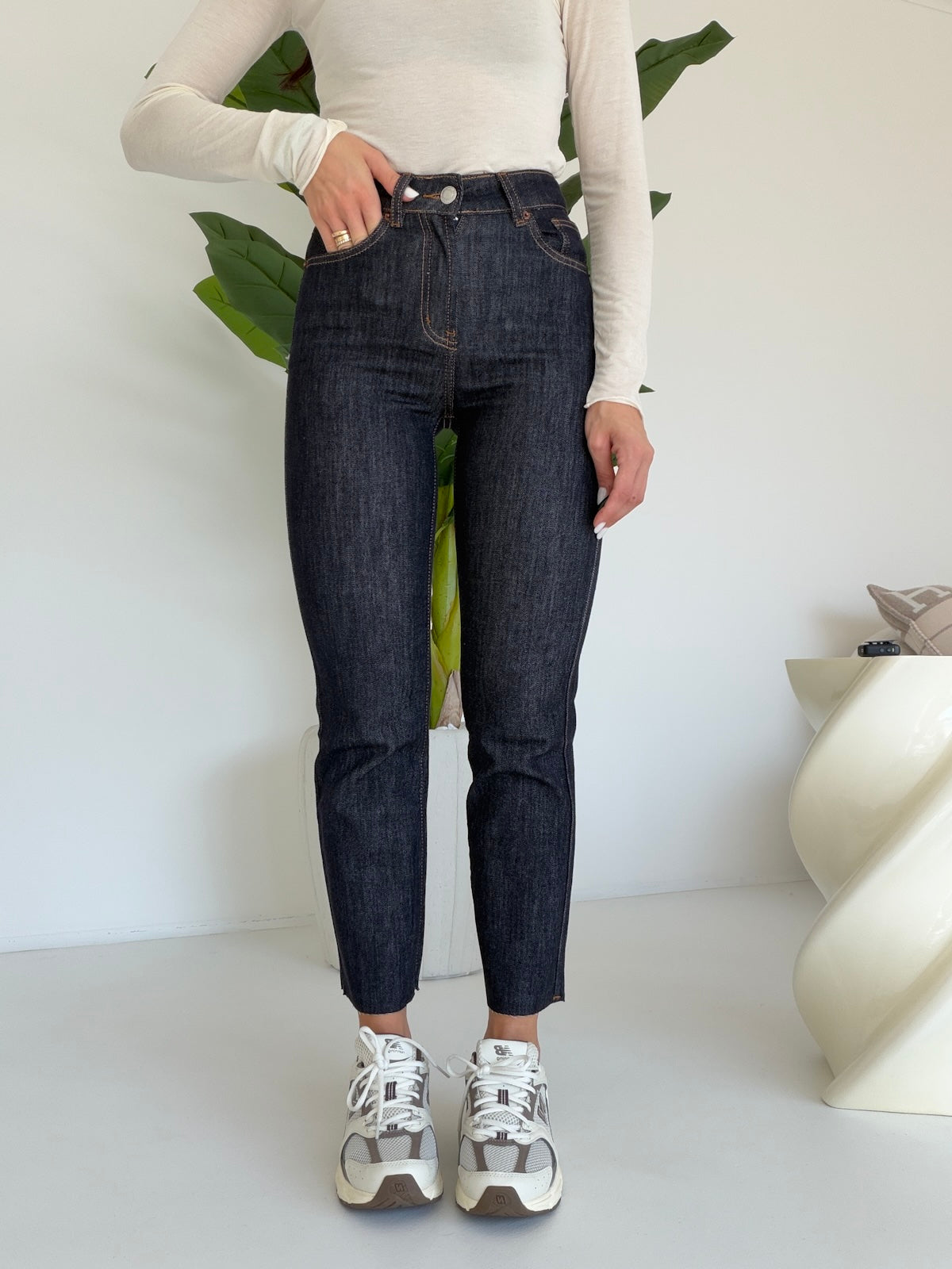 H3022-JEANS TAGLIO VIVO LAVAGGIO ZERO