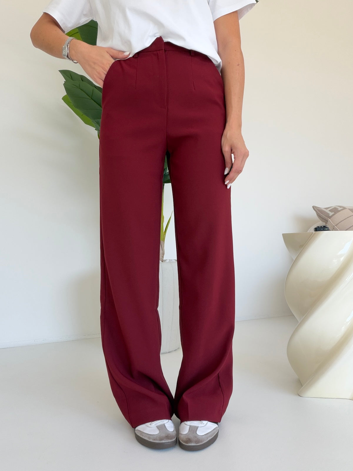 VS19186-130-PANTALONE FULL LENGHT BORDEAUX