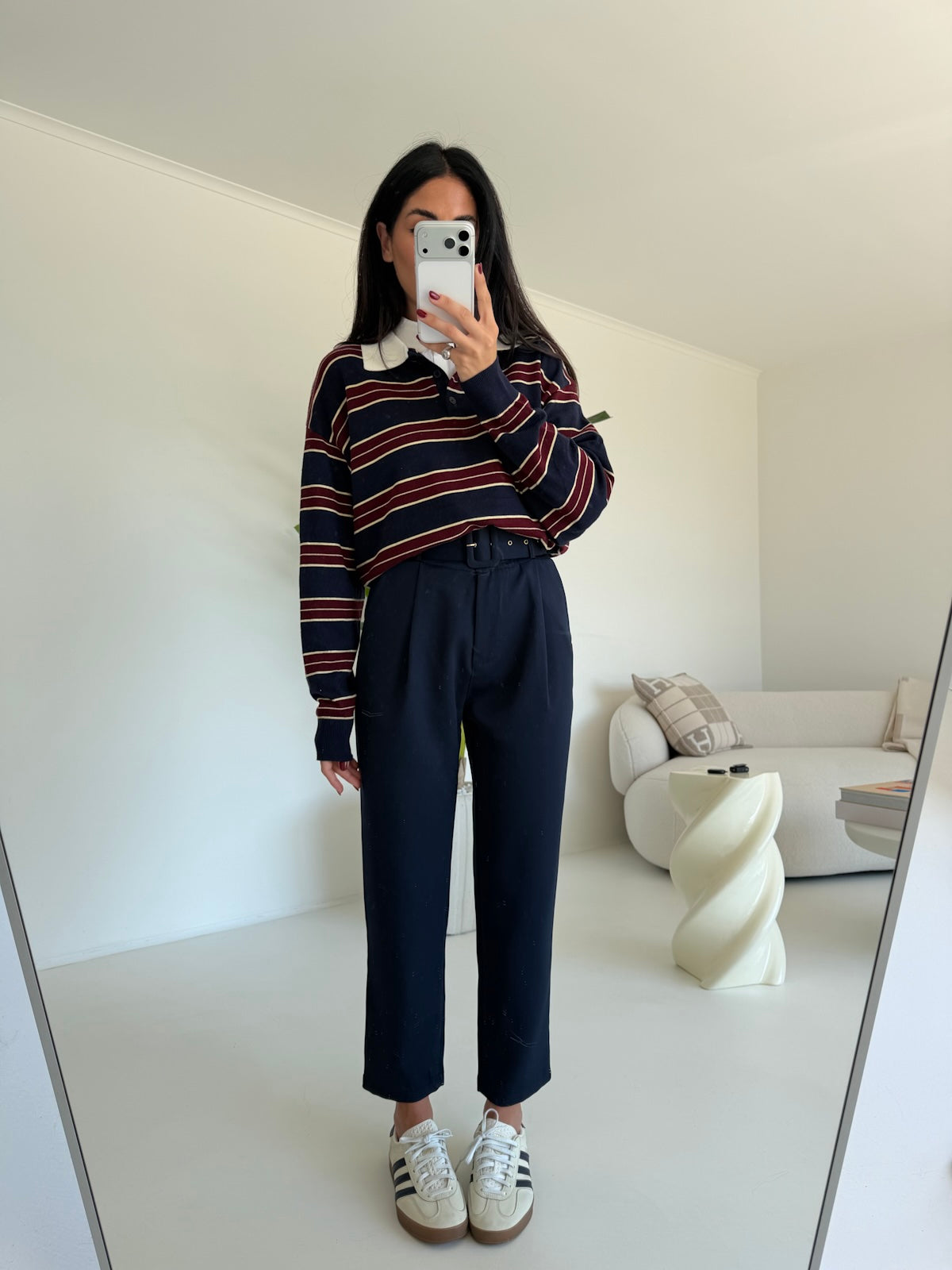 PANTALONE CON CINTURA NAVY