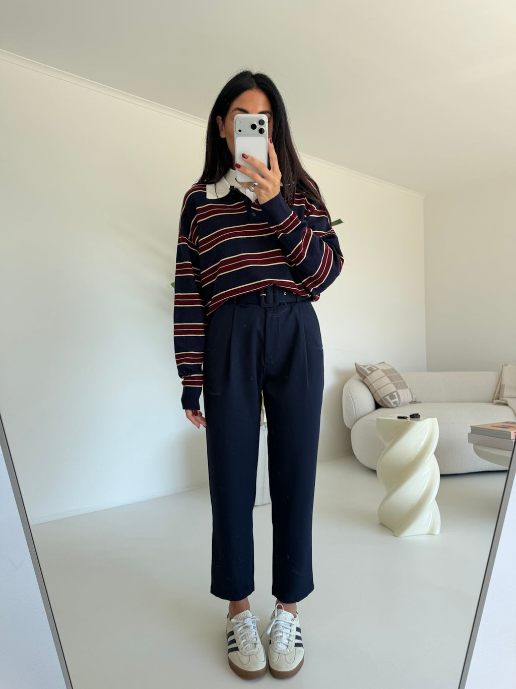 PANTALONE CON CINTURA NAVY