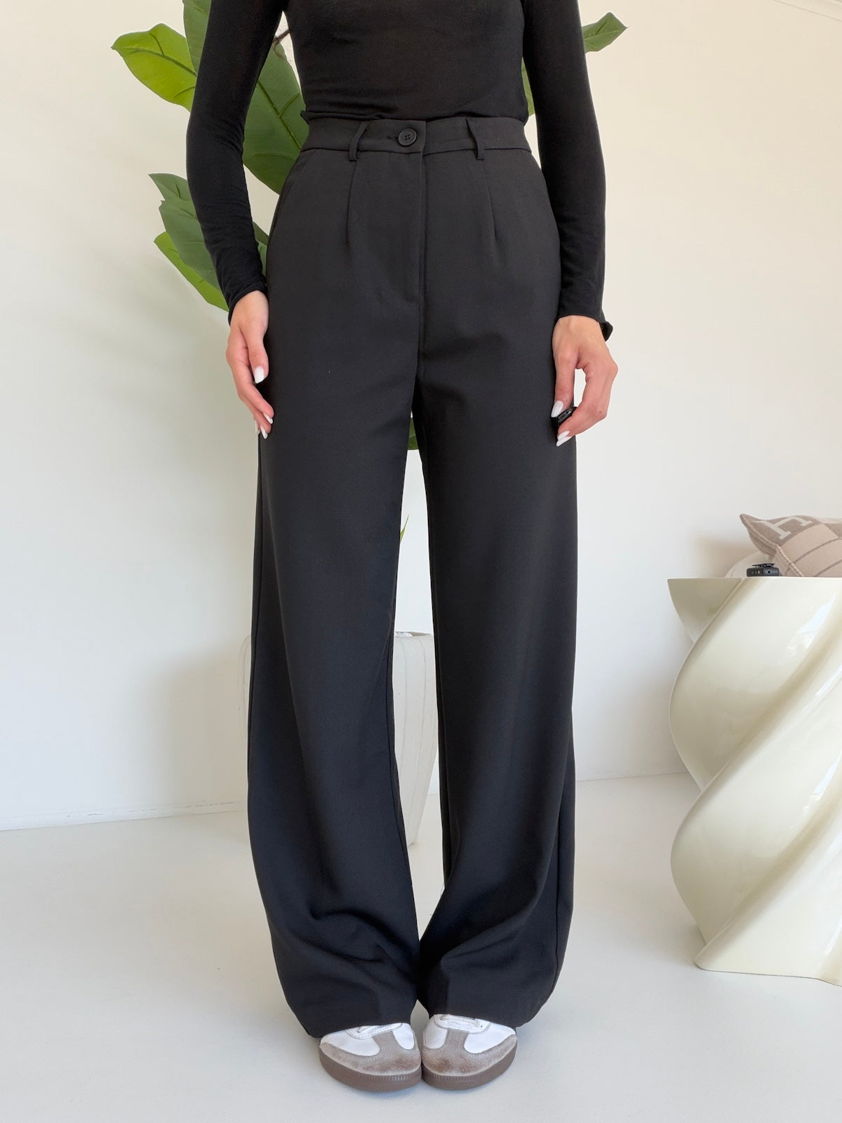 VS9002-1-PANTALONE PALAZZO BISTROT NERO
