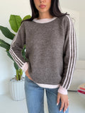 PULL VANESSA TAUPE & PINK