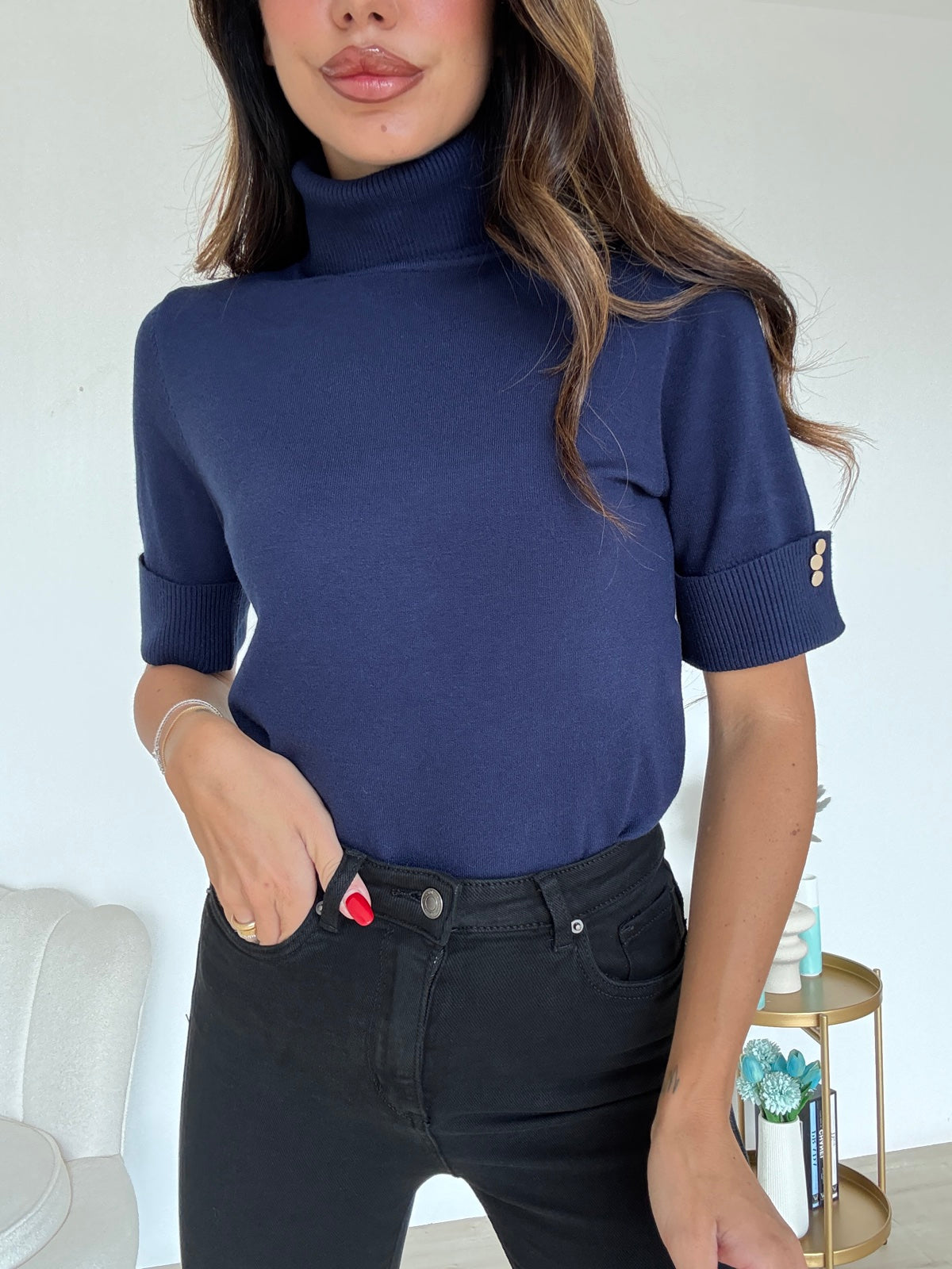 NB85062B-DOLCEVITA BOTTONCINI NAVY