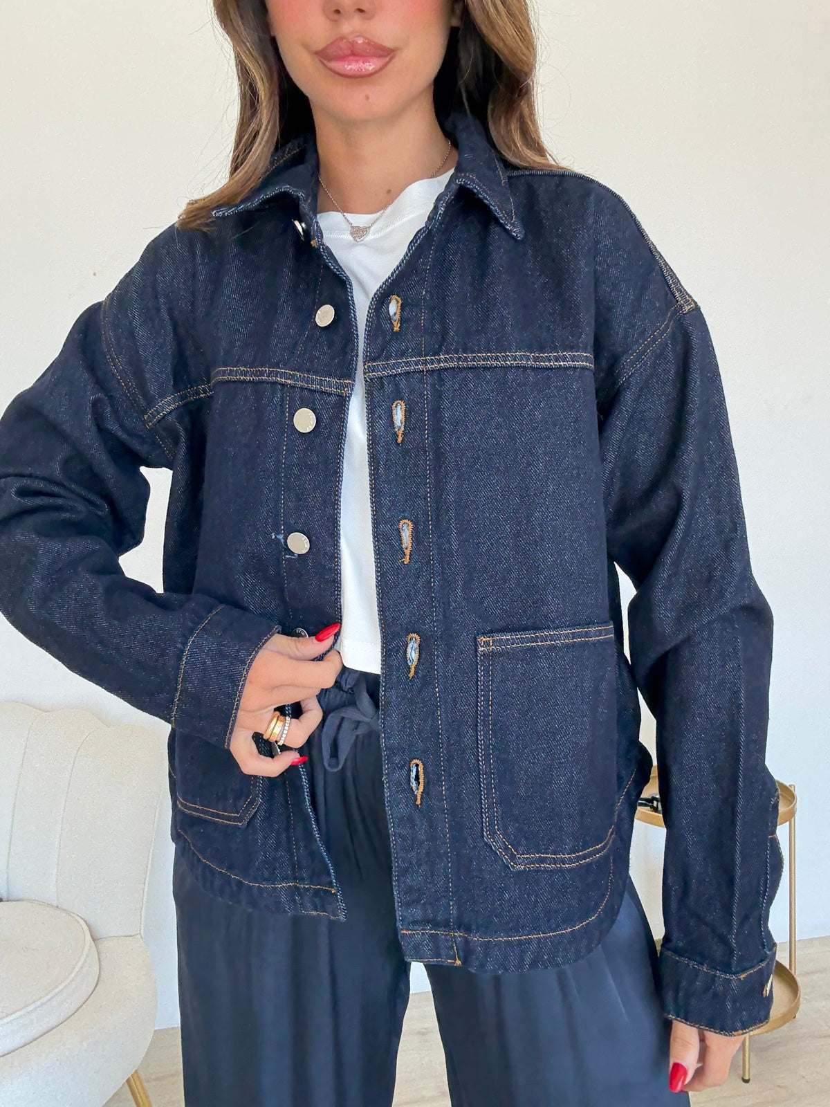 K875-CAMICIA BLU DENIM