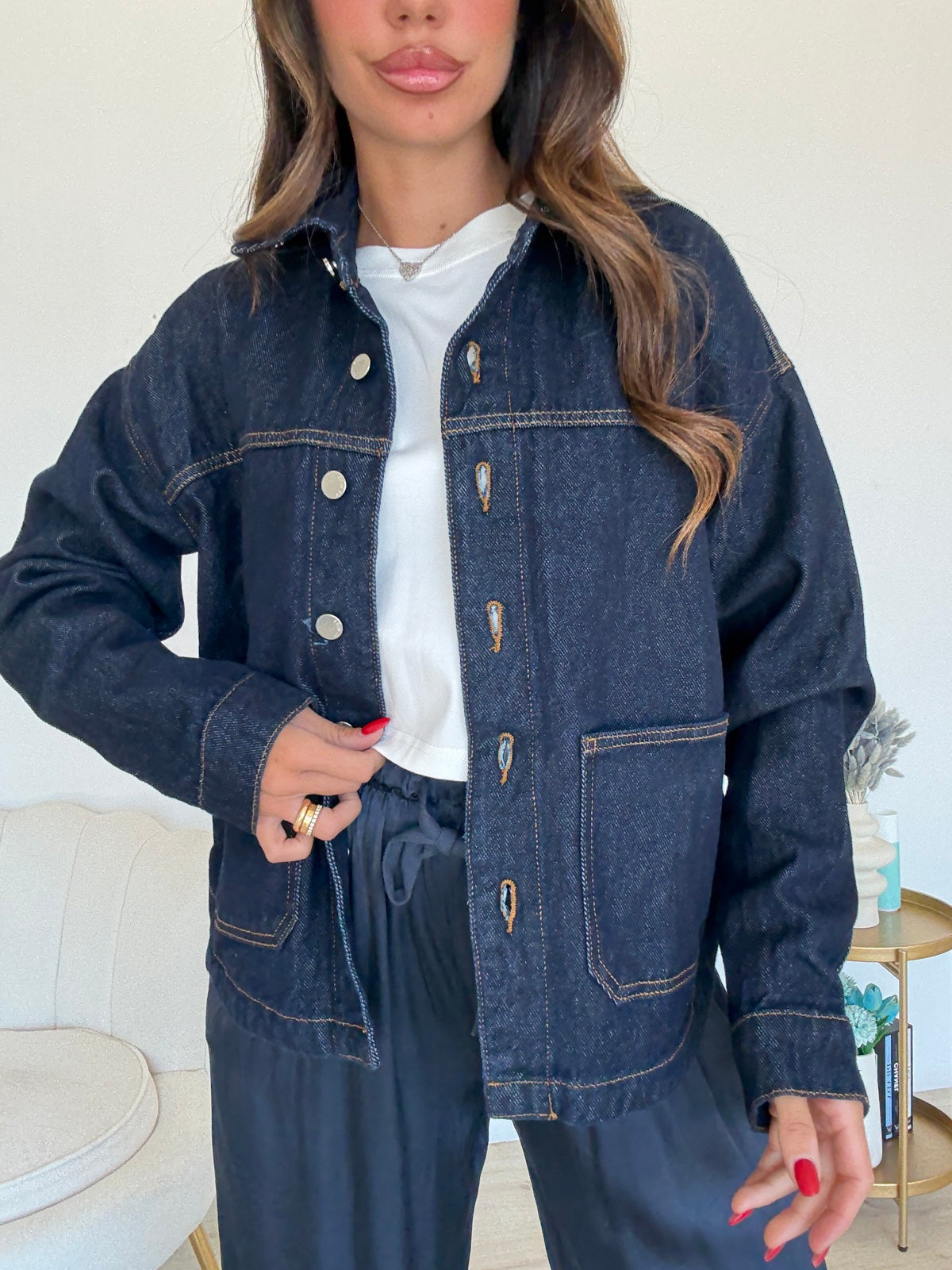 K875-CAMICIA BLU DENIM
