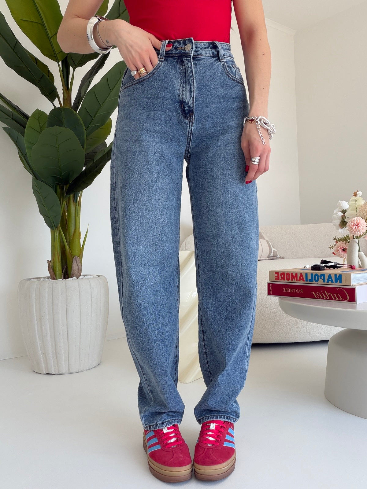 Y5522-JEANS BARREL BECK