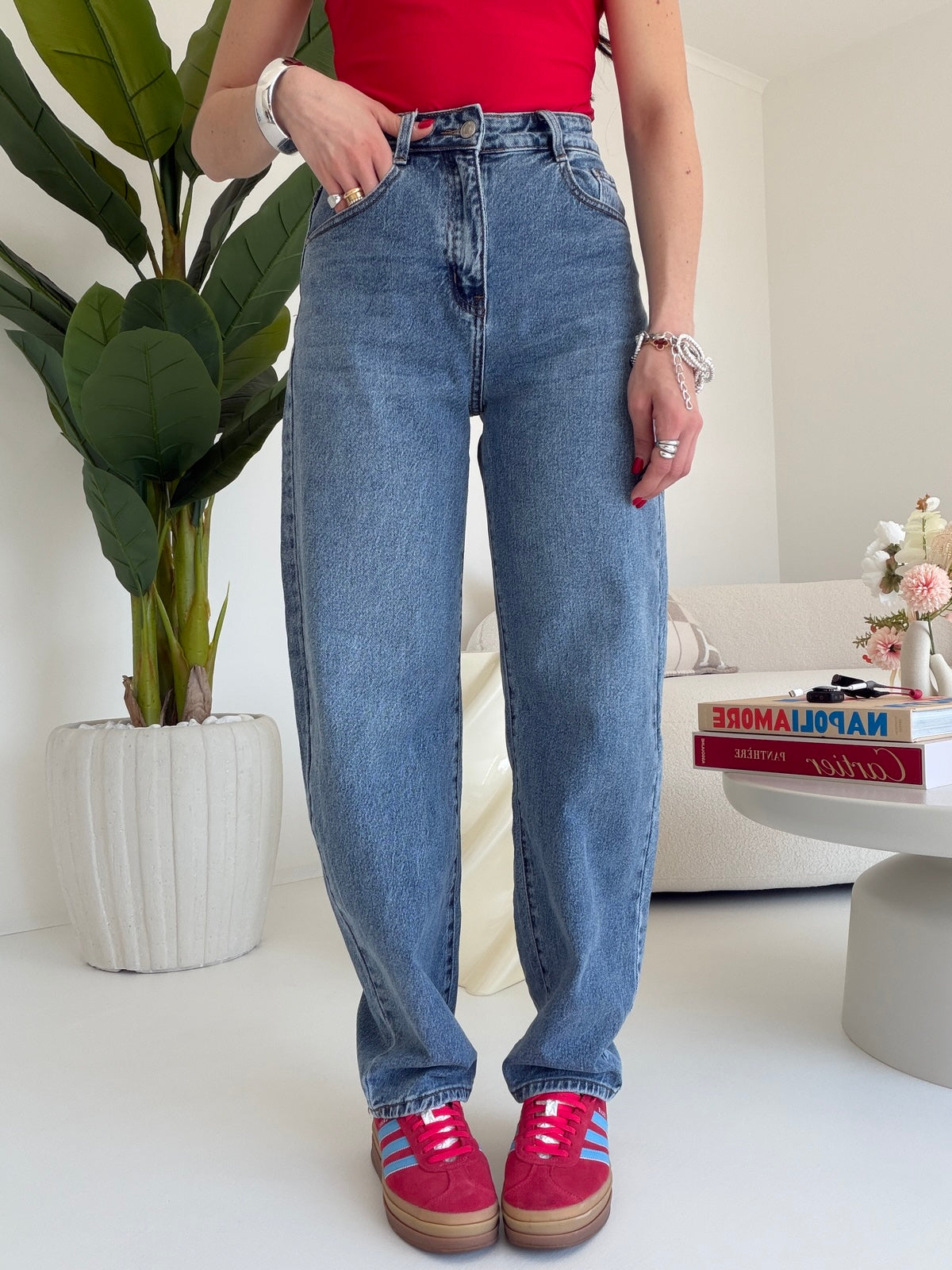 Y5522-JEANS BARREL BECK