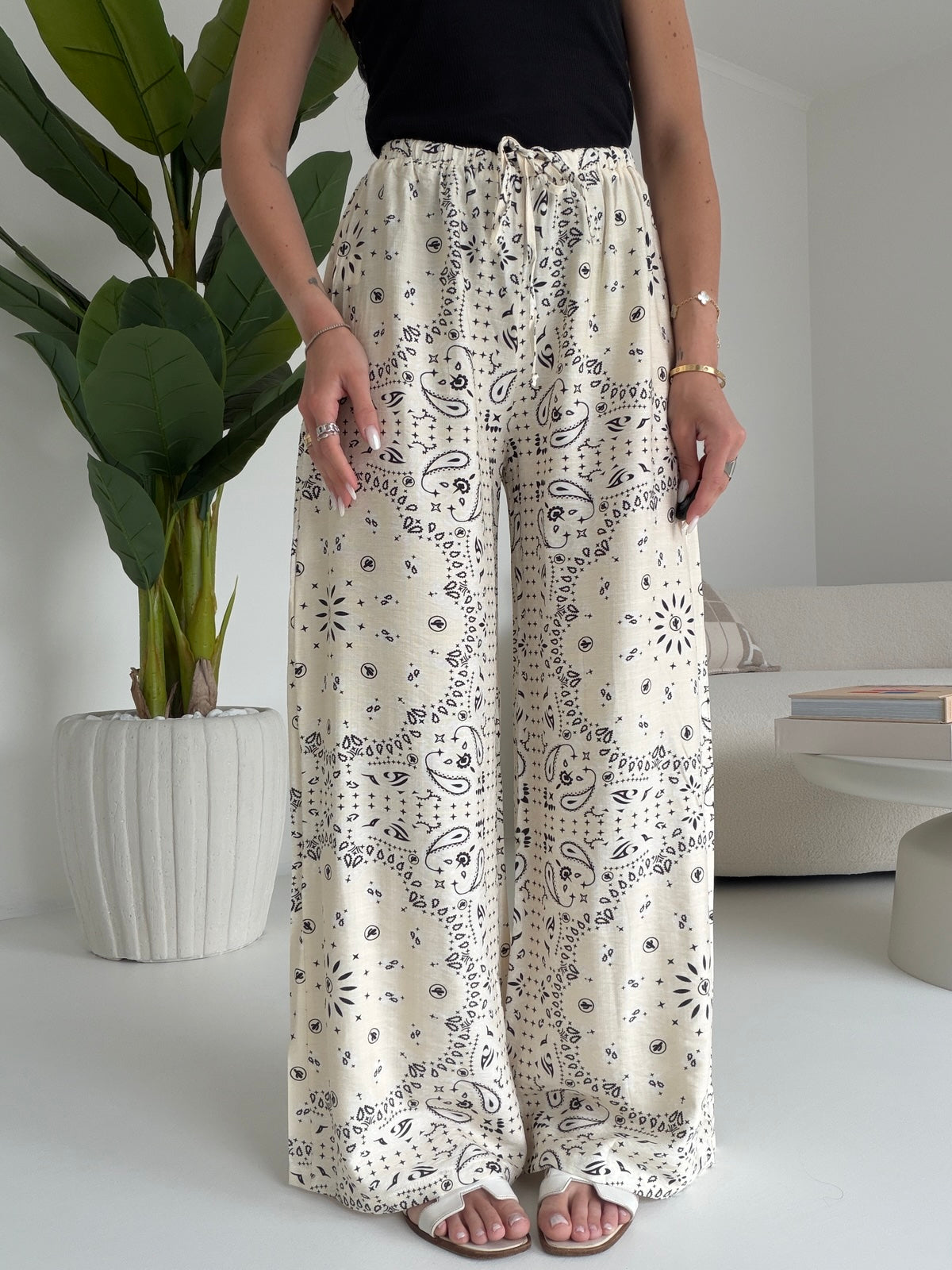 JW2180-PANTALONE BANDANA YELLOW