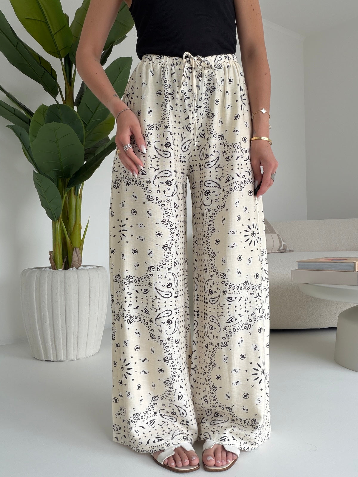 JW2180-PANTALONE BANDANA YELLOW