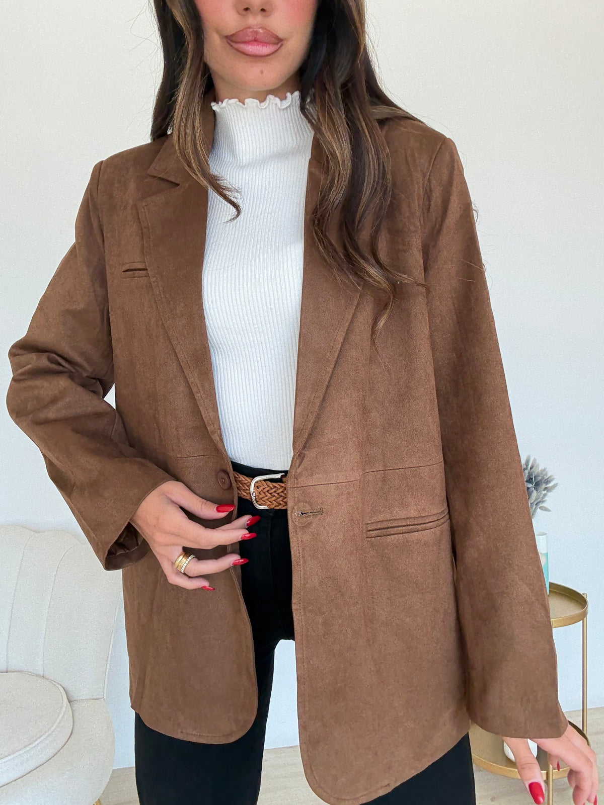 8911-BLAZER SUEDE CHOCO