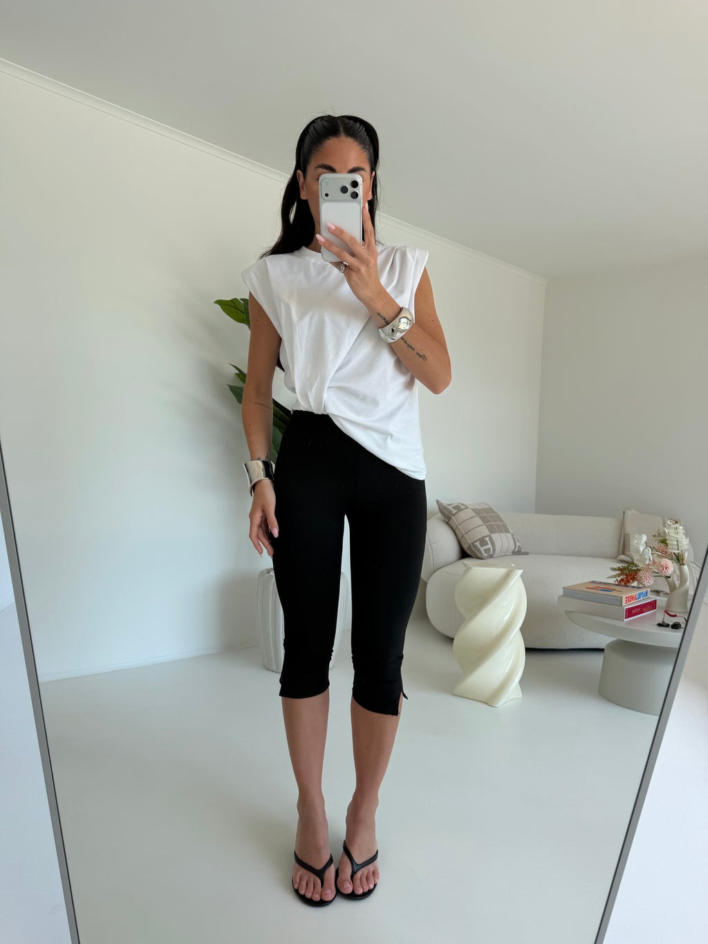1113-LEGGINS CAPRI NERO