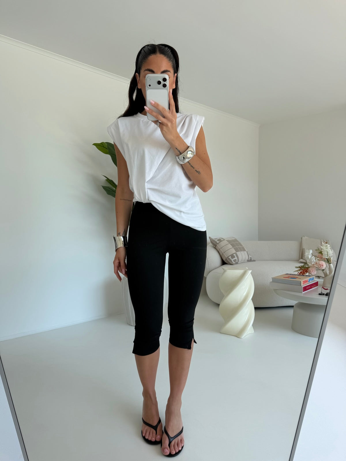 1113-LEGGINS CAPRI NERO
