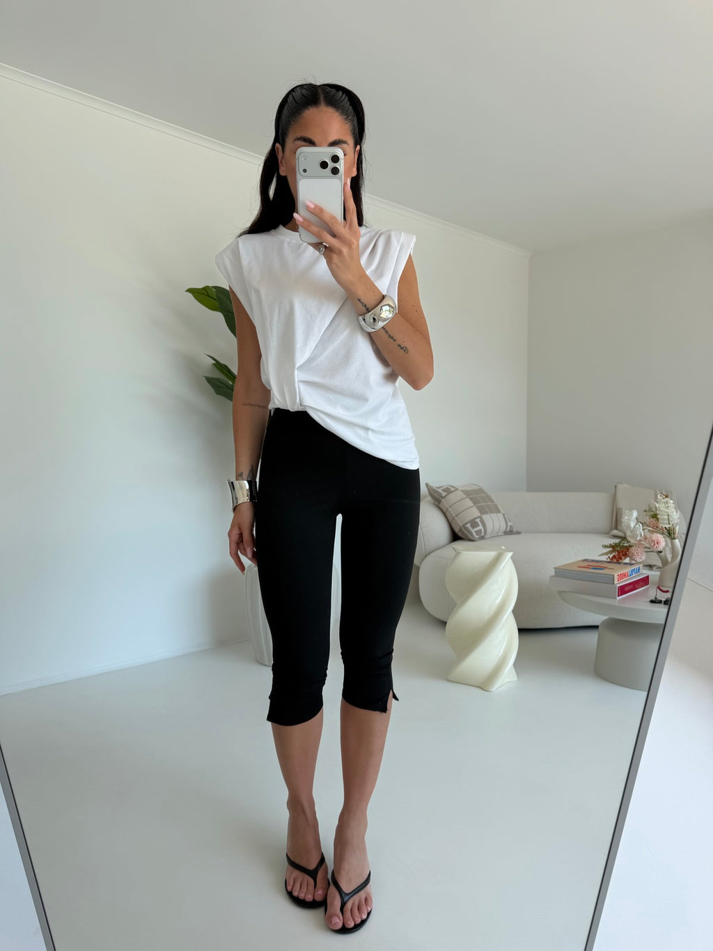 1113-LEGGINS CAPRI NERO