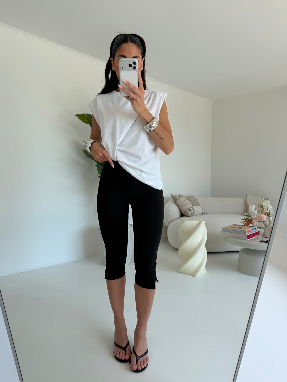 1113-LEGGINS CAPRI NERO
