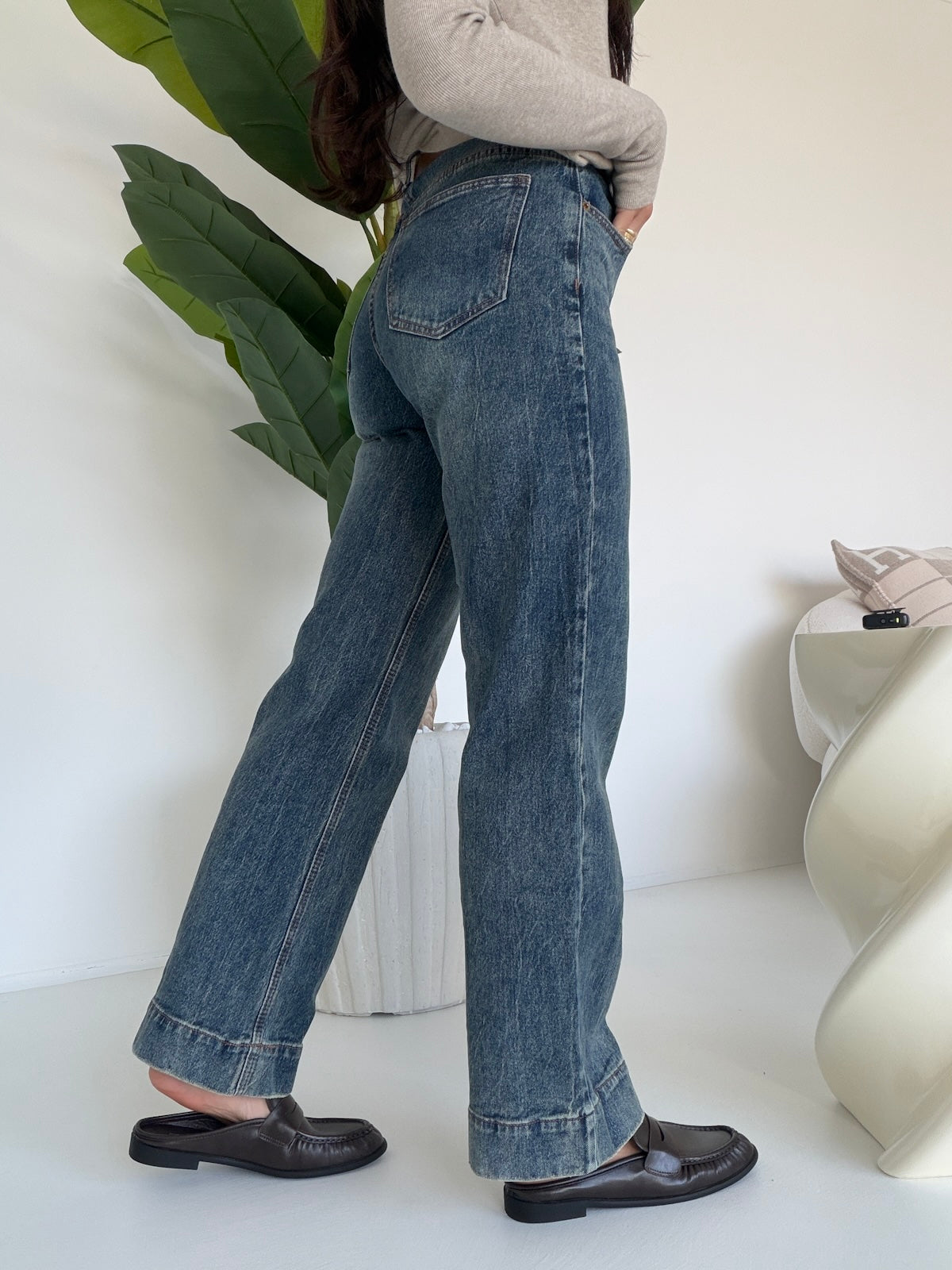 BJK-F-32824-JEANS GAMBA DRITTA+CINTURA