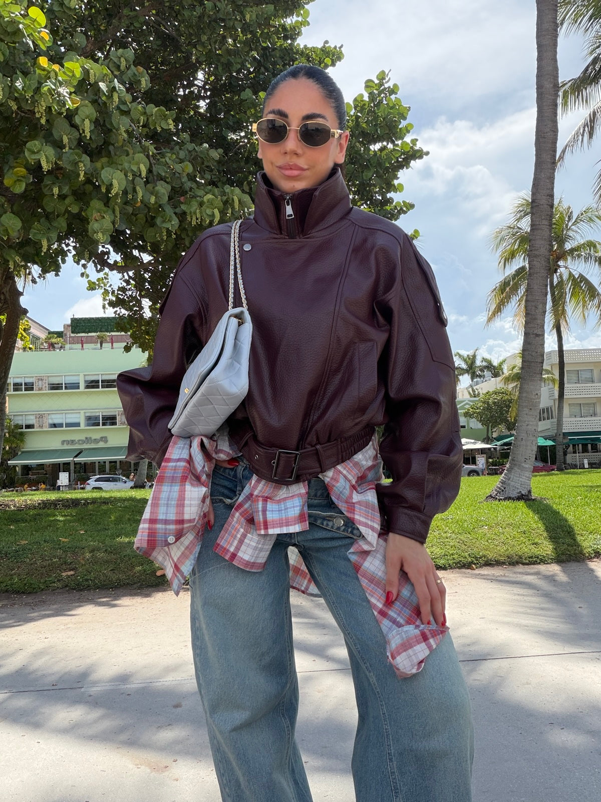 DD73-C-BIKER EVERGREEN BORDEAUX