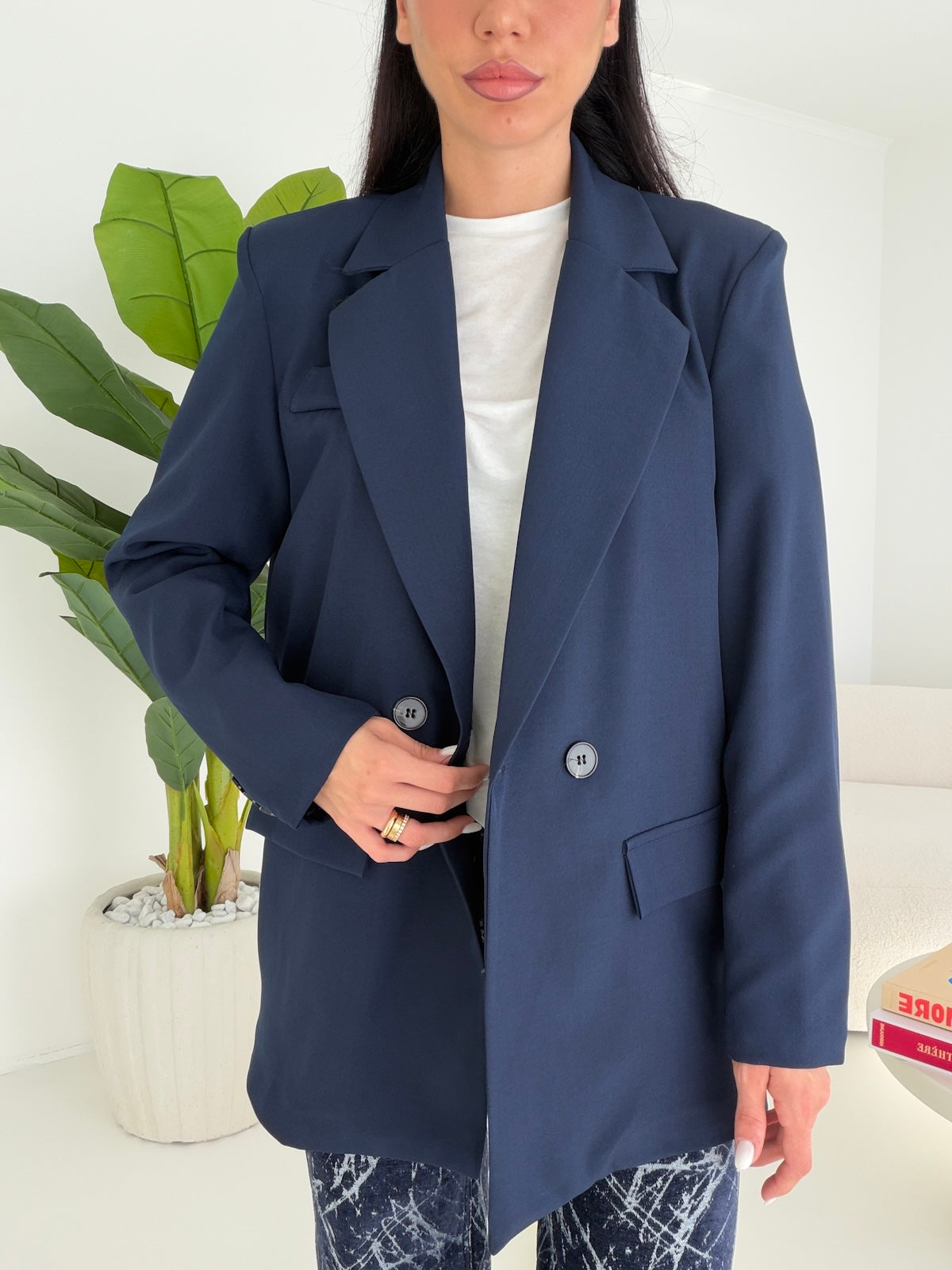 BLAZER DOPPIO BOTTONE NAVY