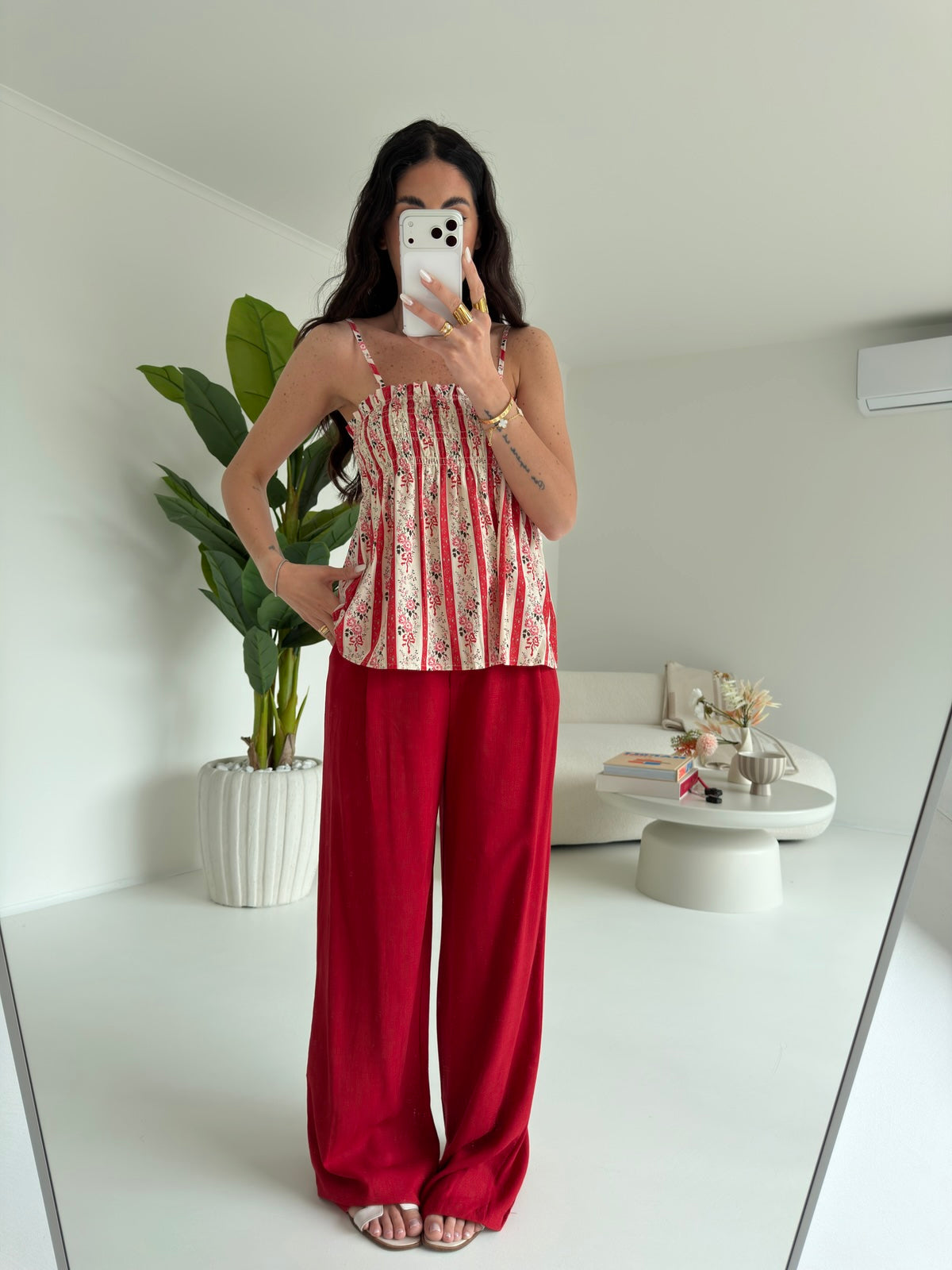PANTALONE PALAZZO MUST CHERRY