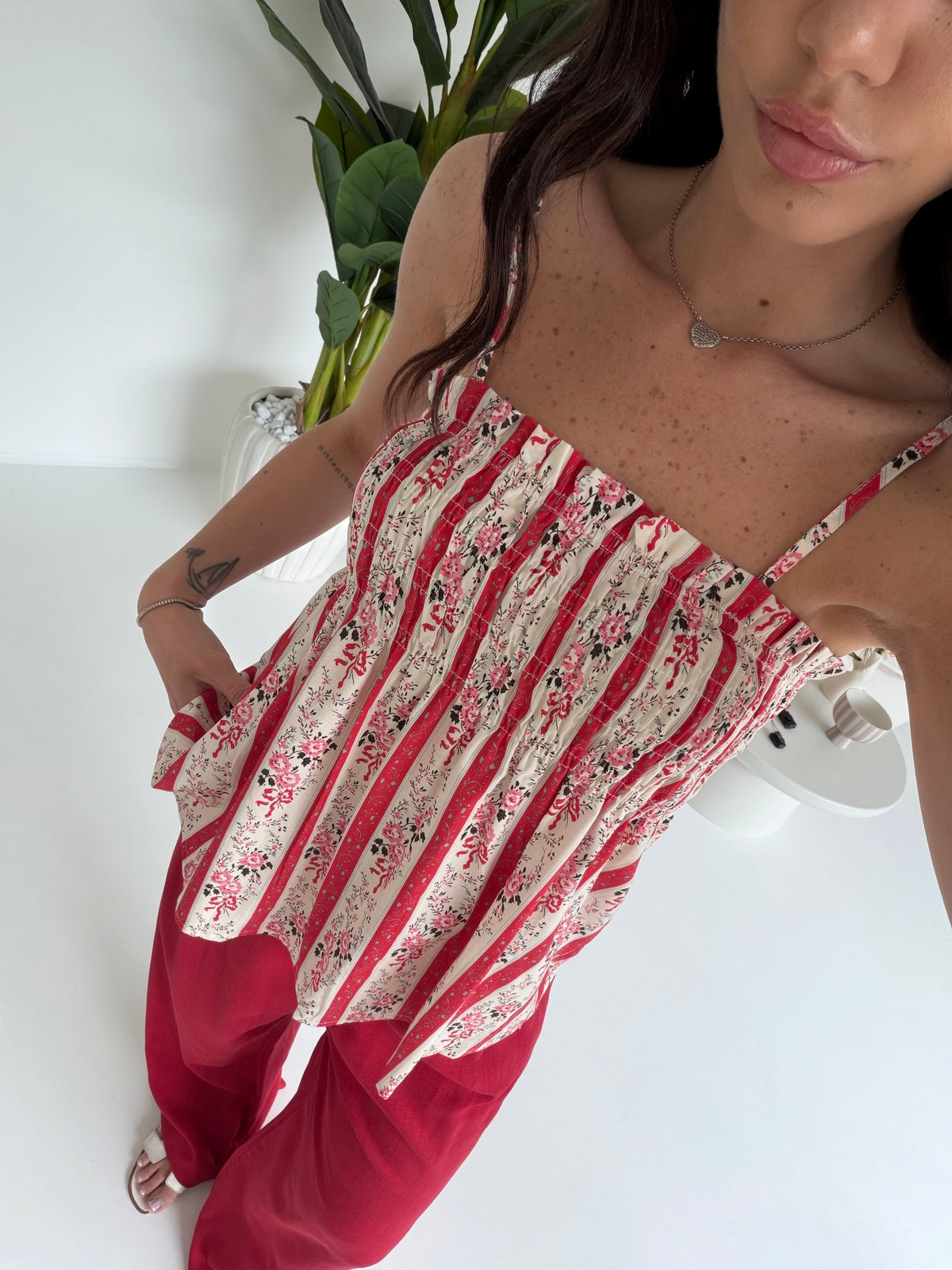 L1116-BLUSA PROVENCE CHERRY