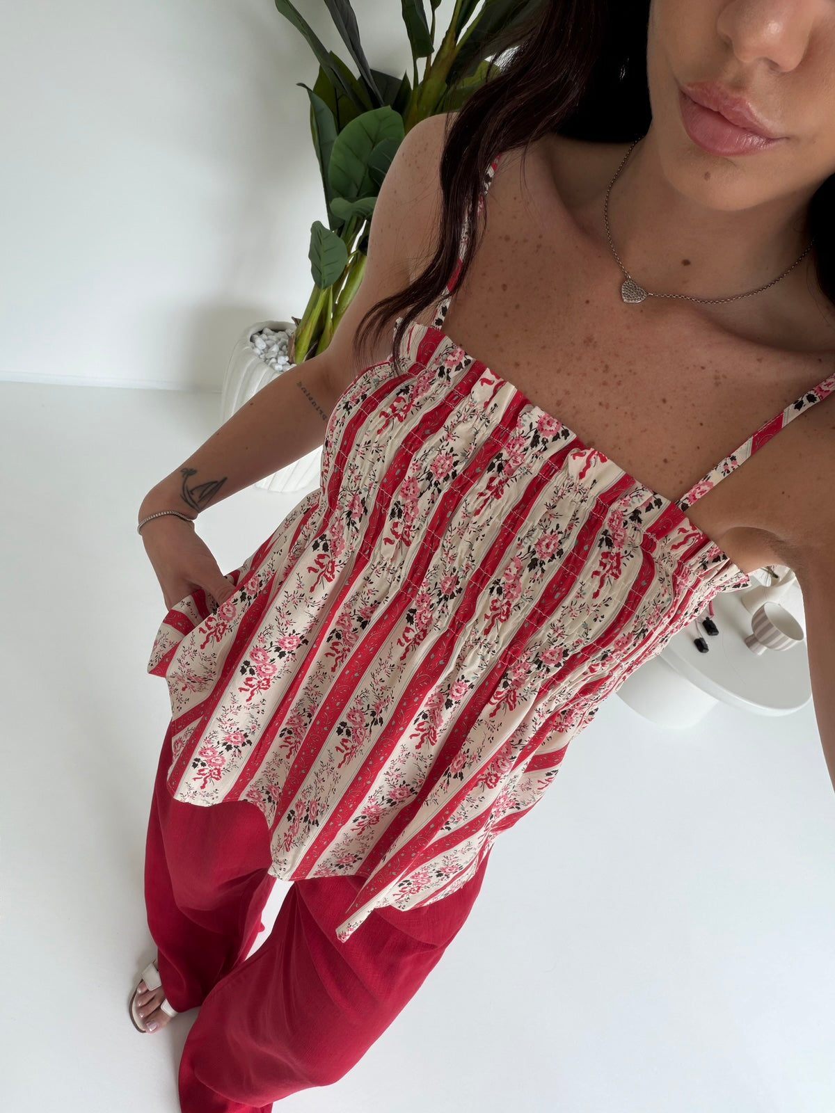 L1116-BLUSA PROVENCE CHERRY
