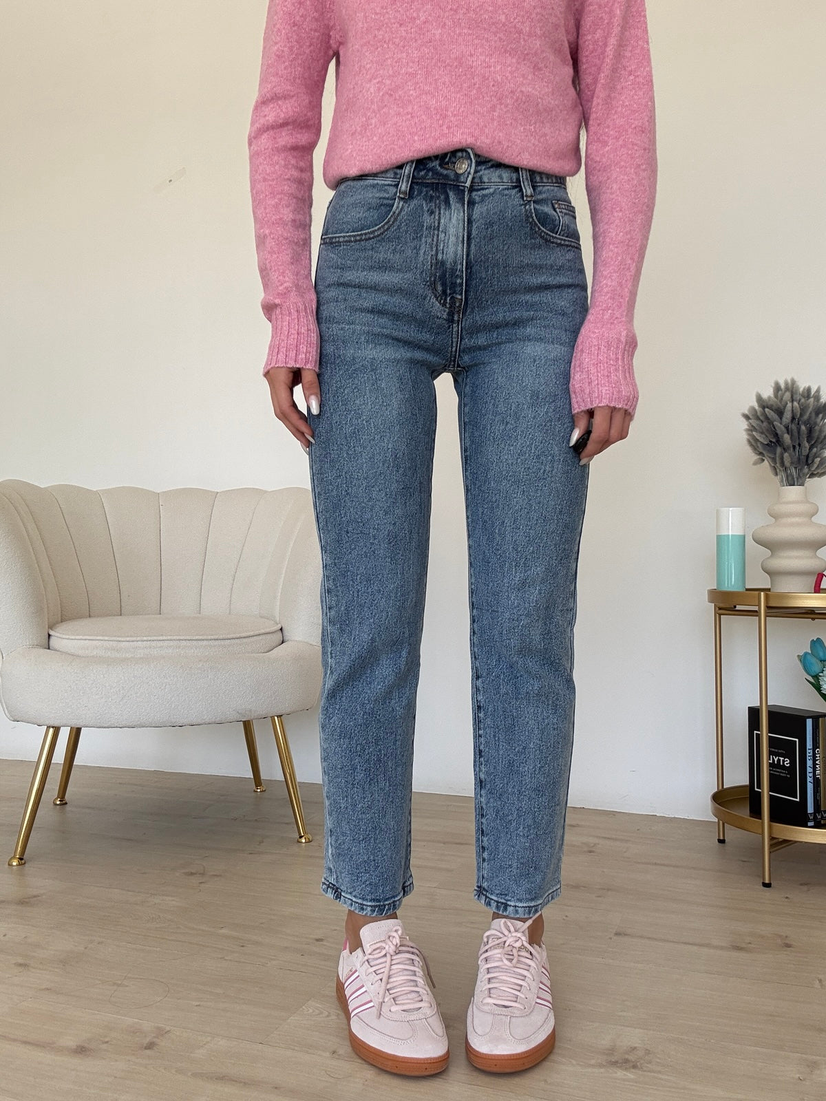 Y5328-JEANS MOM MATCHY