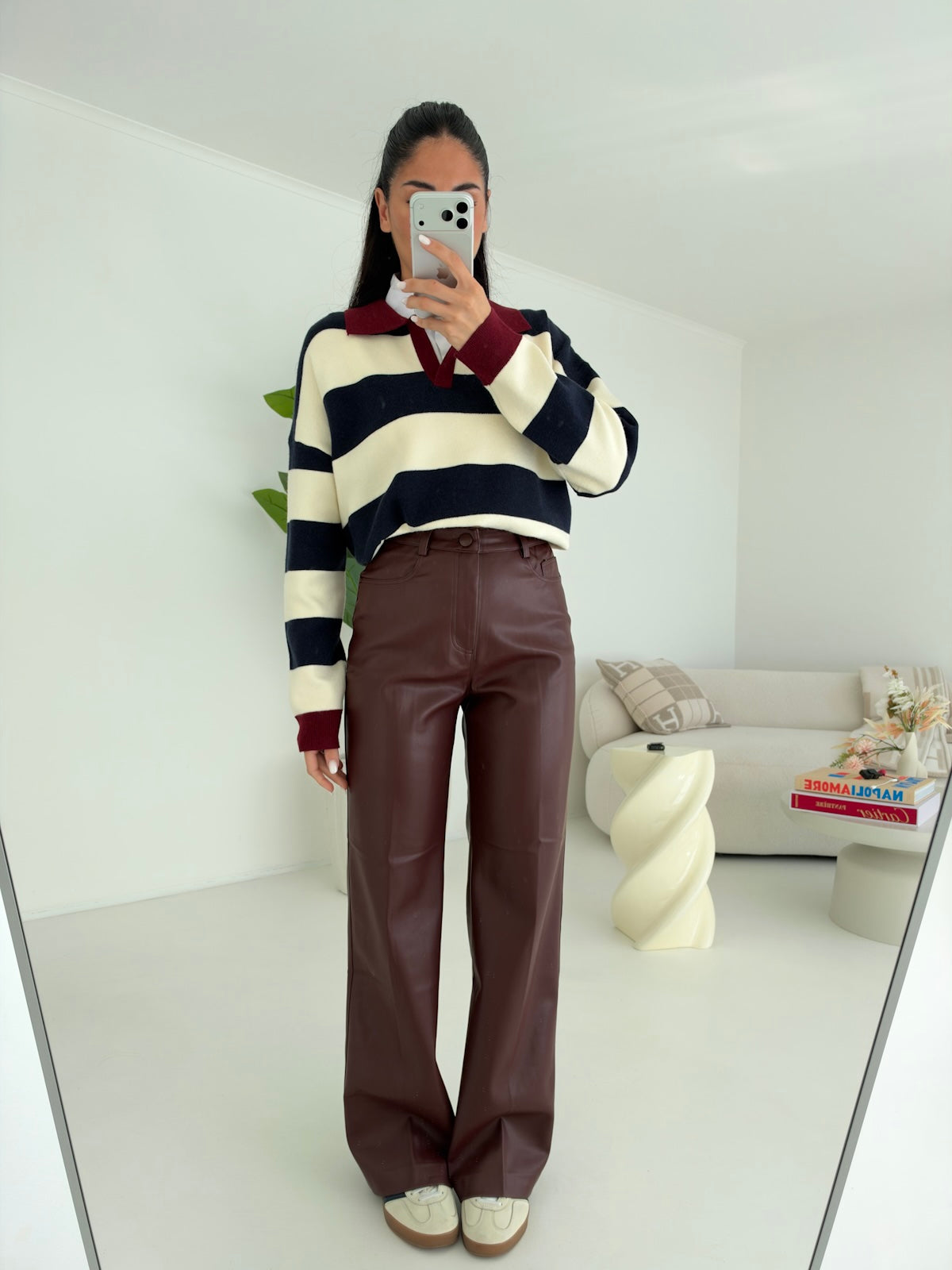VS9022-23-PANTALONE IN ECO PELLE WINE