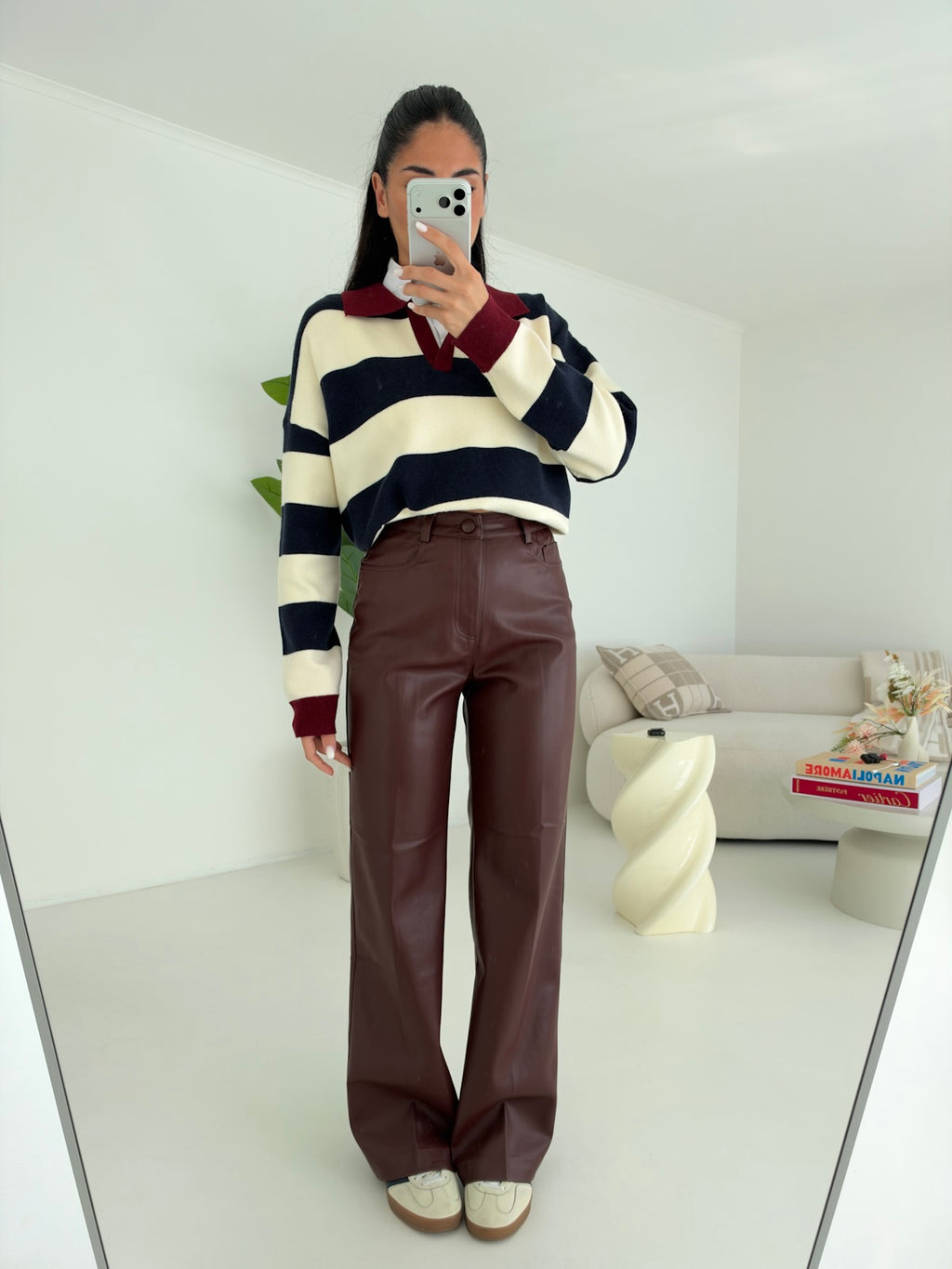 VS9022-23-PANTALONE IN ECO PELLE WINE