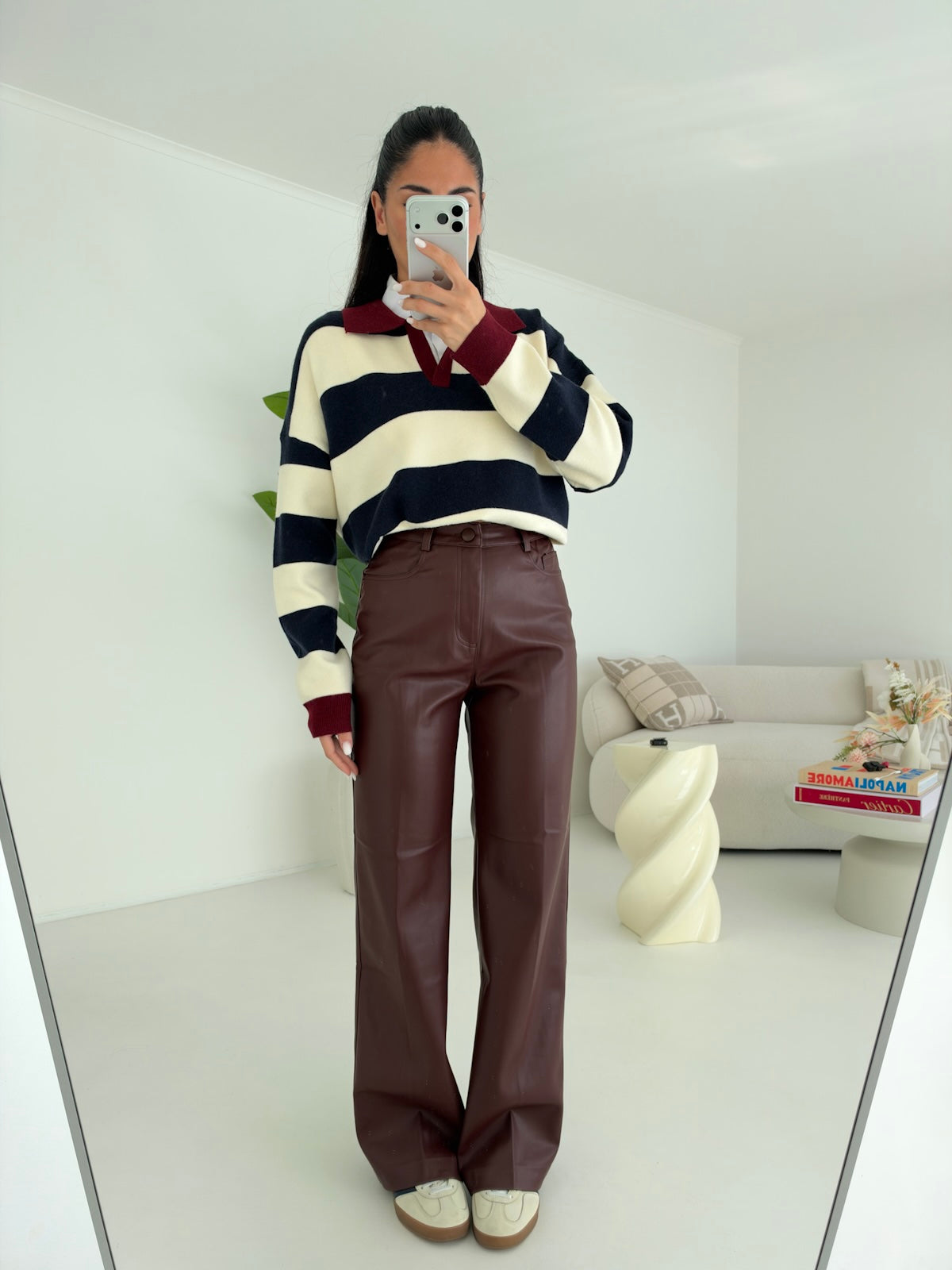 VS9022-23-PANTALONE IN ECO PELLE WINE