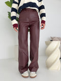 VS9022-23-PANTALONE IN ECO PELLE WINE