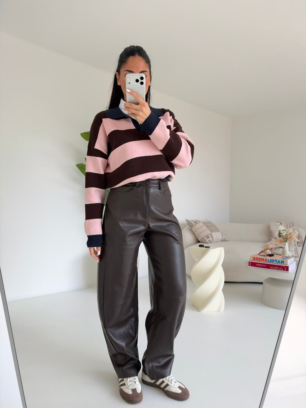 VS9020-26-PANTALONE ECOPELLE BARREL CHOCO