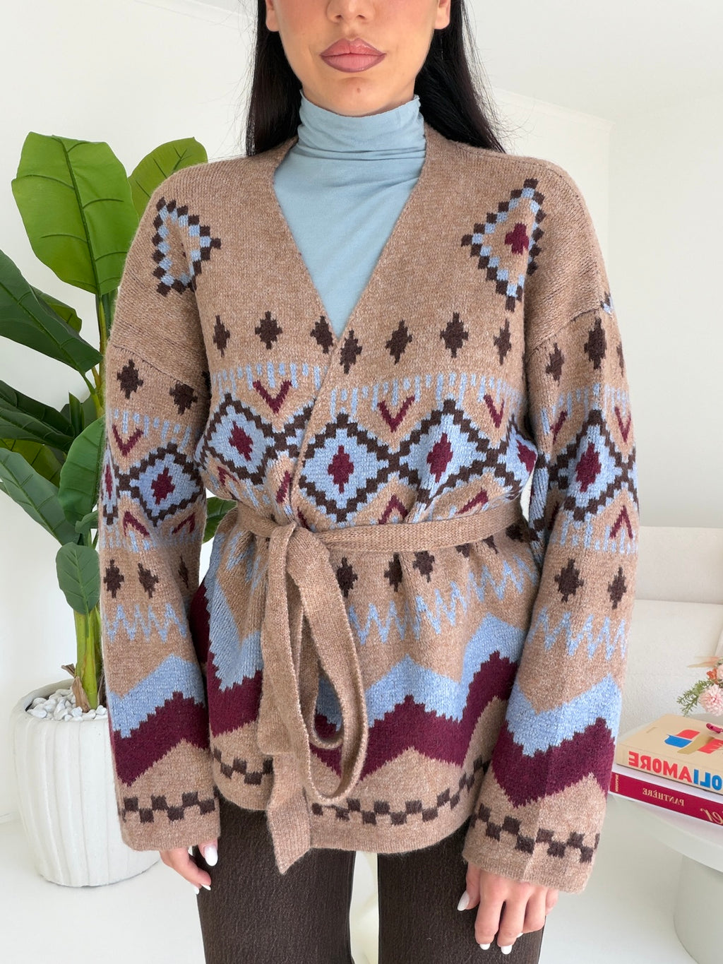 YP2209-CARDIGAN CORTINA BISCOTTO
