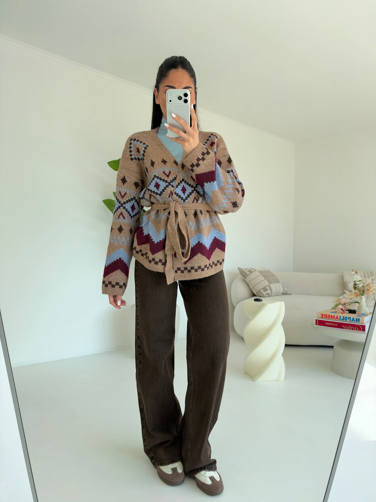 H5800-10-JEANS PALAZZO CHOCO