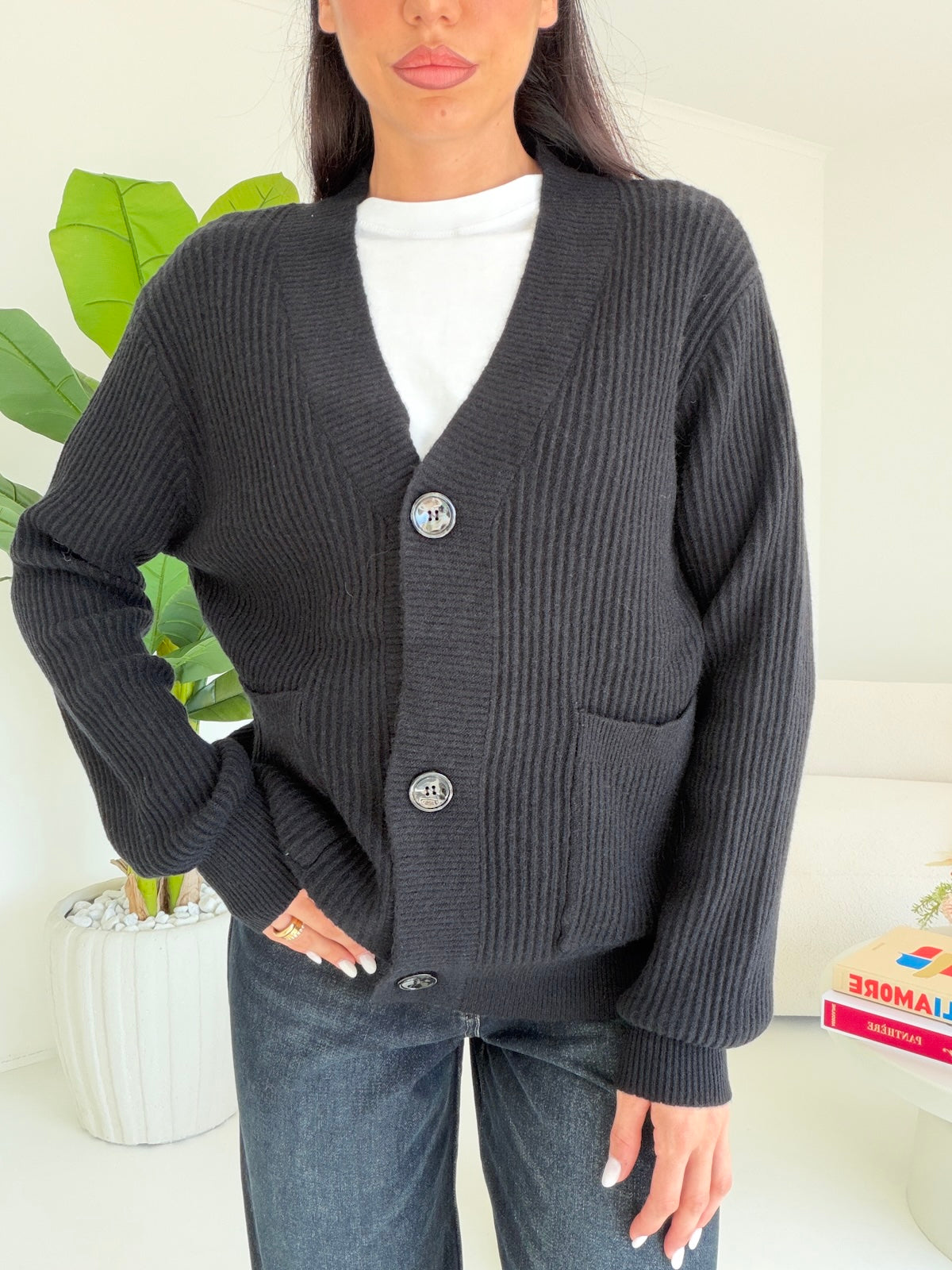 HG69299-CARDIGAN SIDNEY NERO