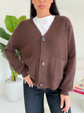 HG69299-CARDIGAN SIDNEY CHOCO