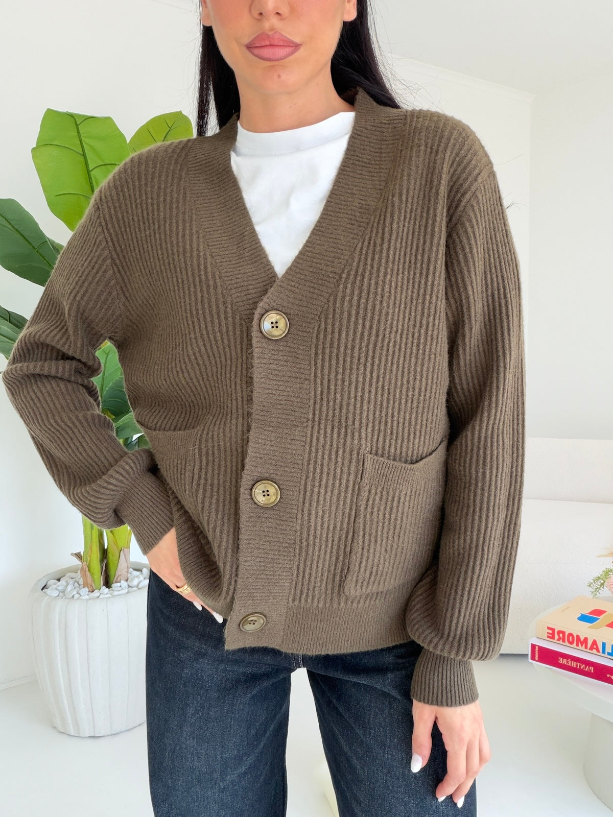 HG69299-CARDIGAN SIDNEY MILITARE