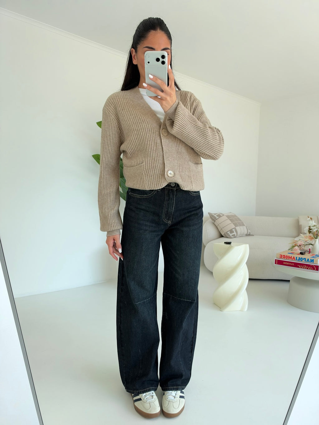 HG69299-CARDIGAN SIDNEY TAUPE