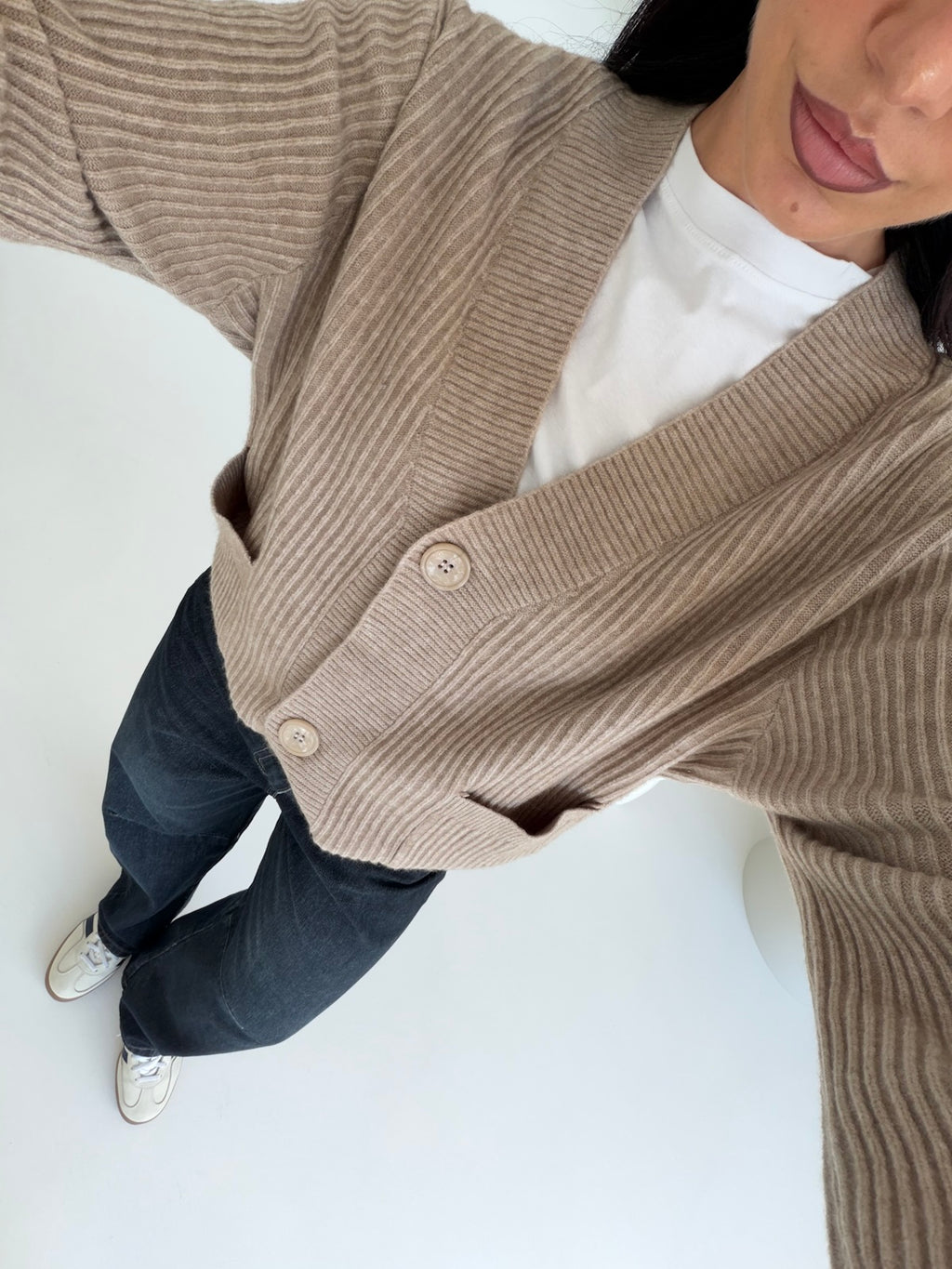 HG69299-CARDIGAN SIDNEY TAUPE