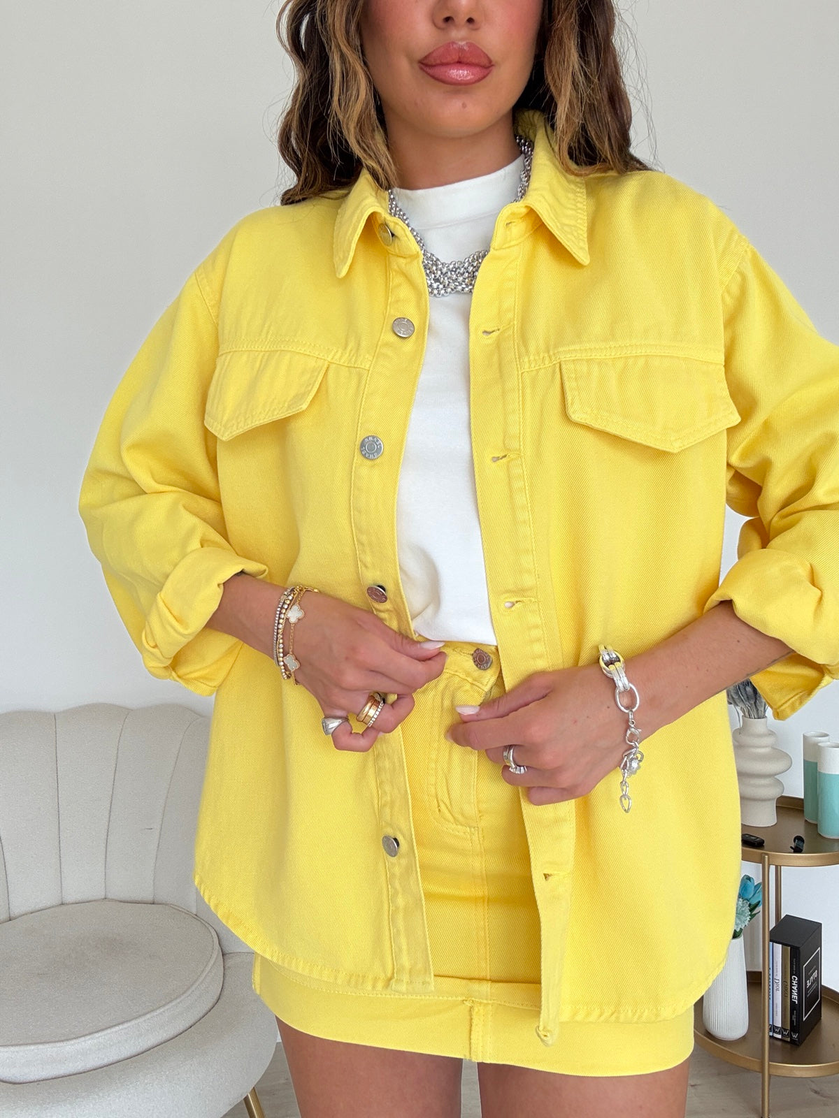 DN093-CAMICIA HAPPINESS YELLOW