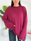 LONG SLEEVE KATE WINE